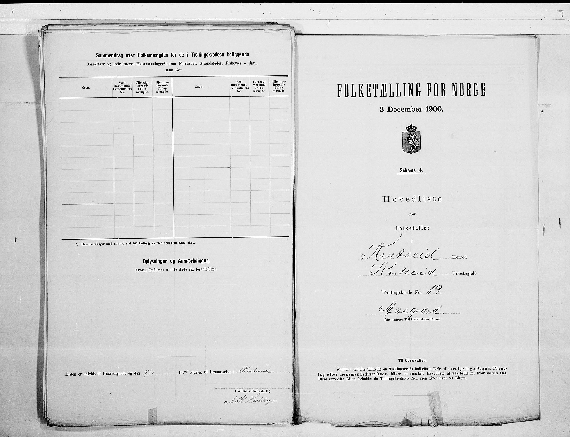 SAKO, 1900 census for Kviteseid, 1900, p. 38