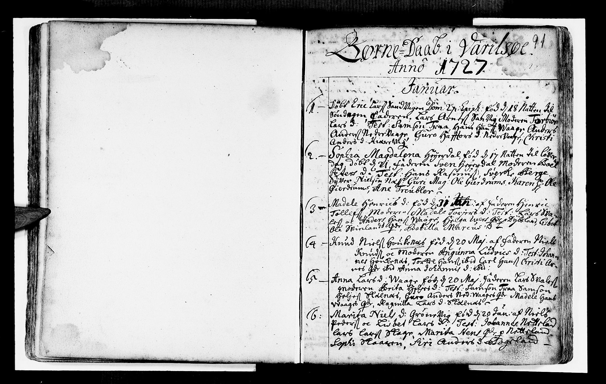 Strandebarm sokneprestembete, SAB/A-78401/H/Haa: Parish register (official) no. A 2 /3, 1727-1750, p. 91