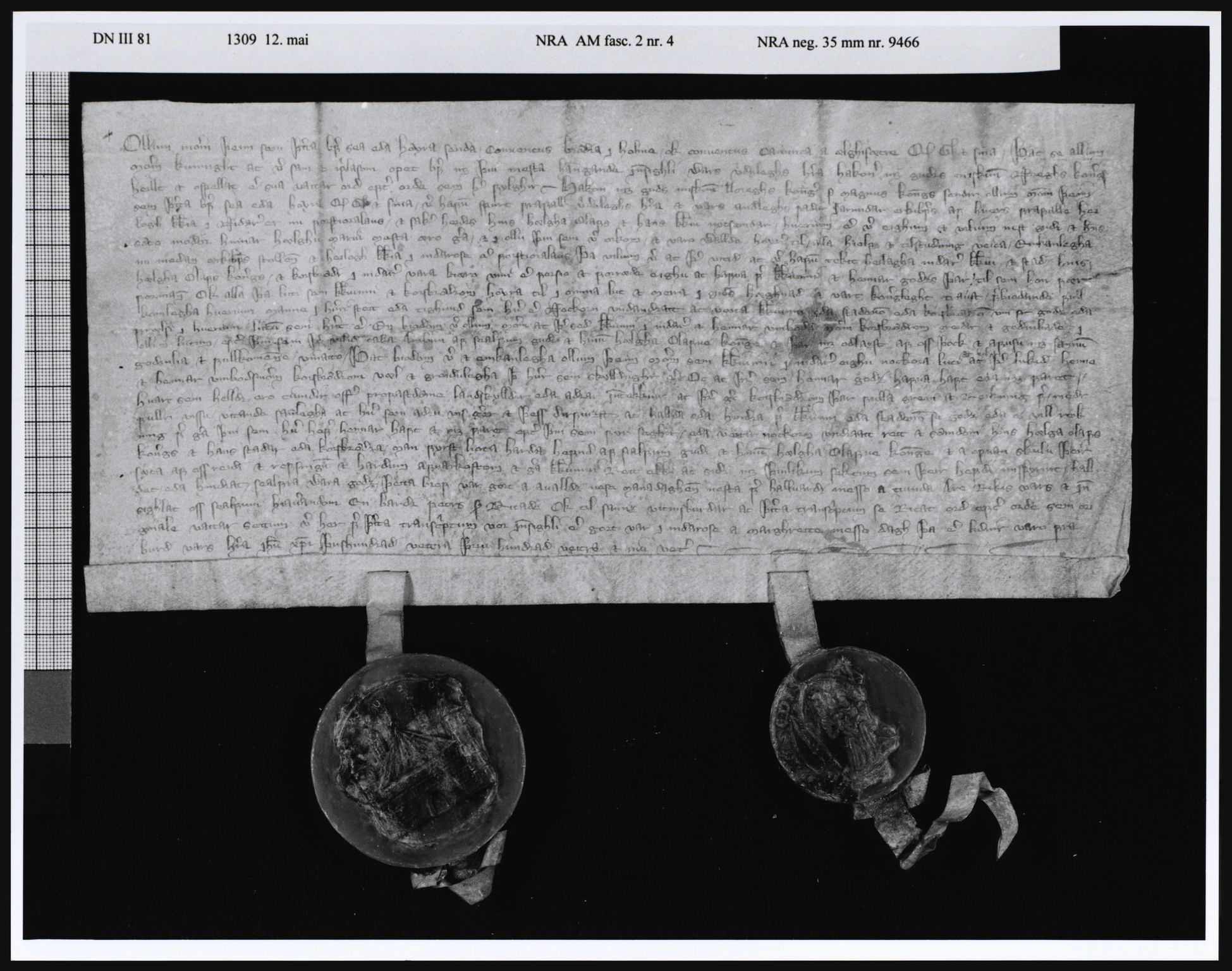 Riksarkivets diplomsamling, AV/RA-EA-5965/F05/L0005: NRA AM fasc. 2 nr. 3-6, 1308-1311, p. 9