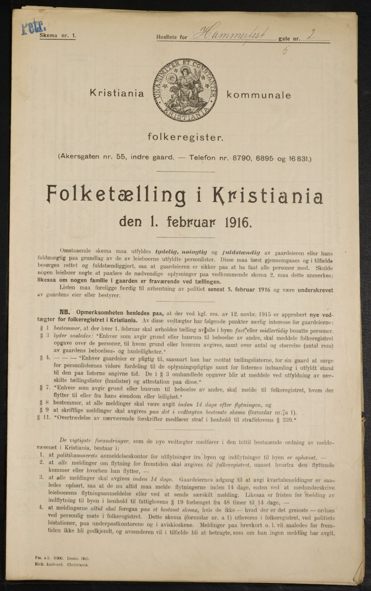 OBA, Municipal Census 1916 for Kristiania, 1916, p. 34802