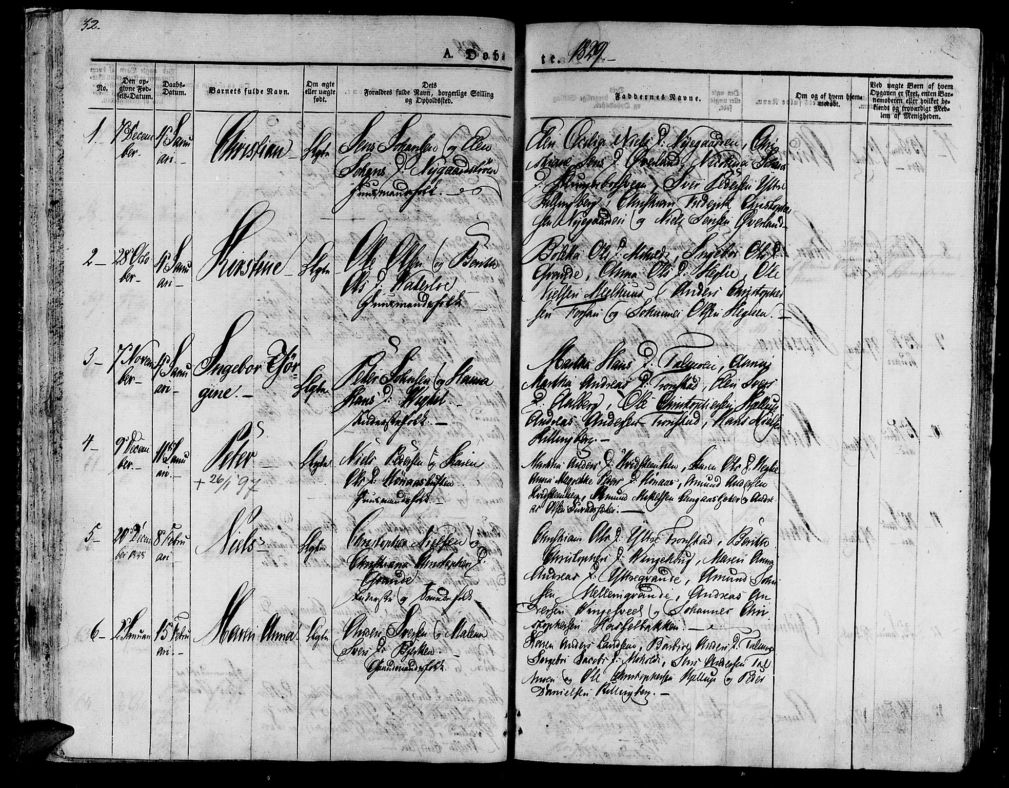 Ministerialprotokoller, klokkerbøker og fødselsregistre - Nord-Trøndelag, SAT/A-1458/701/L0006: Parish register (official) no. 701A06, 1825-1841, p. 32