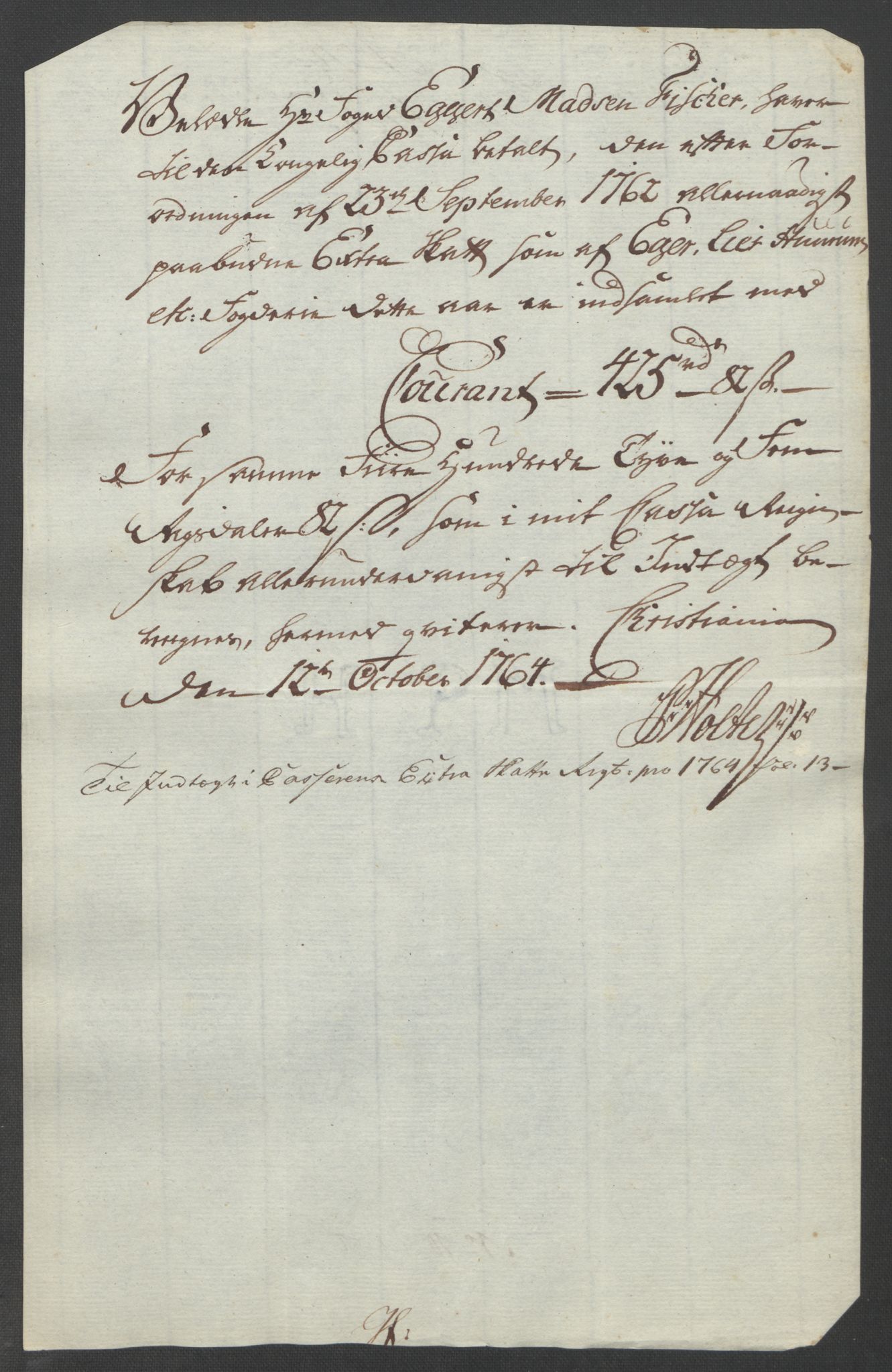 Rentekammeret inntil 1814, Reviderte regnskaper, Fogderegnskap, AV/RA-EA-4092/R31/L1833: Ekstraskatten Hurum, Røyken, Eiker, Lier og Buskerud, 1762-1764, p. 220