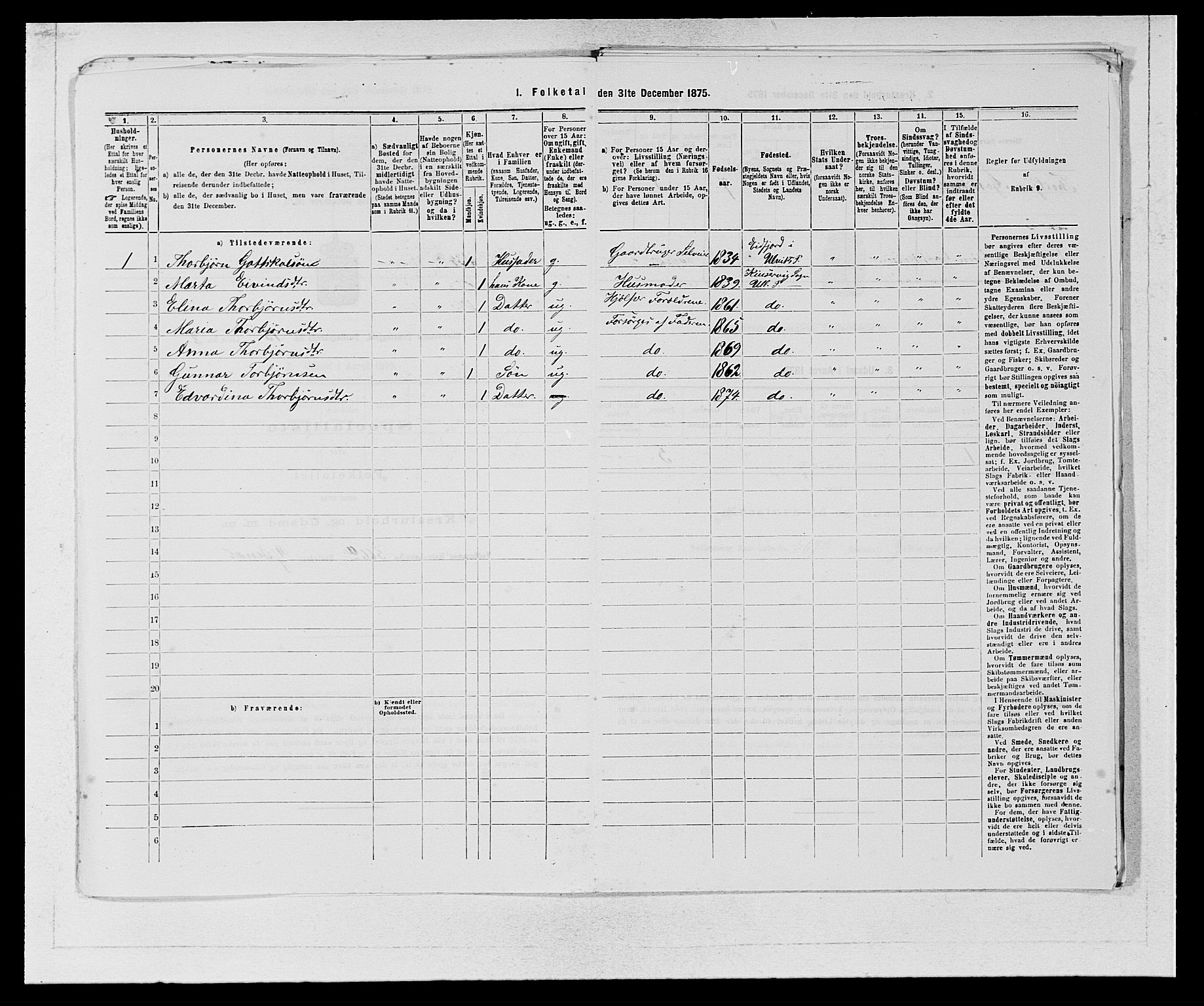 SAB, 1875 census for 1230P Ullensvang, 1875, p. 1469