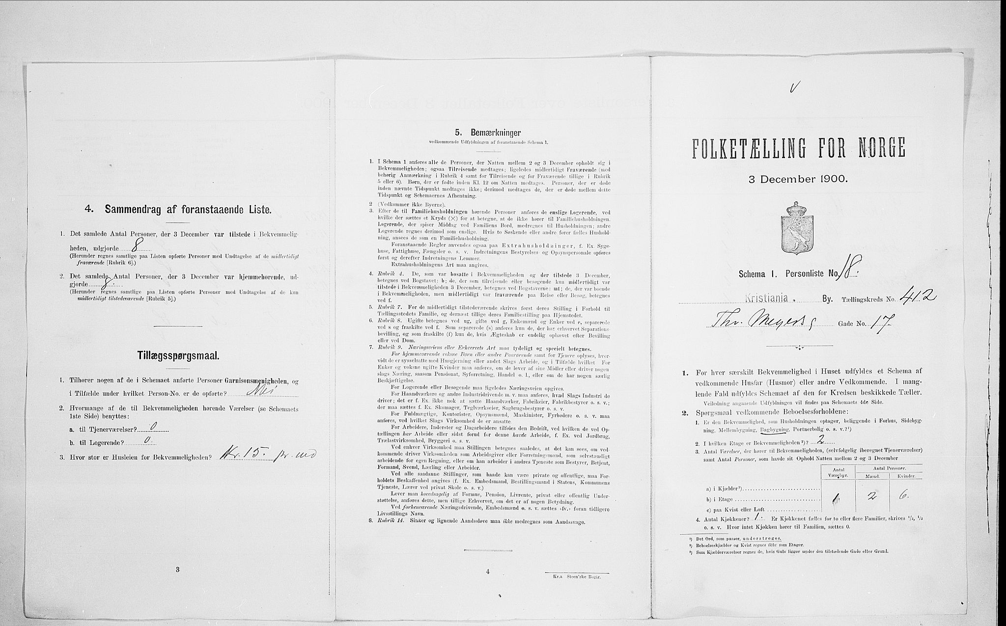 SAO, 1900 census for Kristiania, 1900, p. 98449