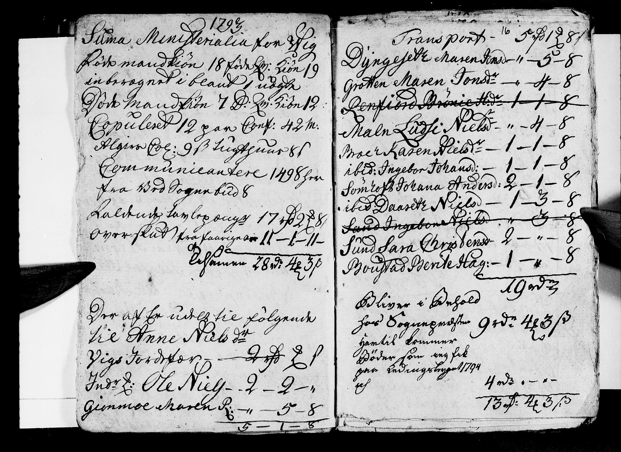 Ministerialprotokoller, klokkerbøker og fødselsregistre - Nordland, AV/SAT-A-1459/812/L0184: Parish register (copy) no. 812C02, 1793-1809, p. 16