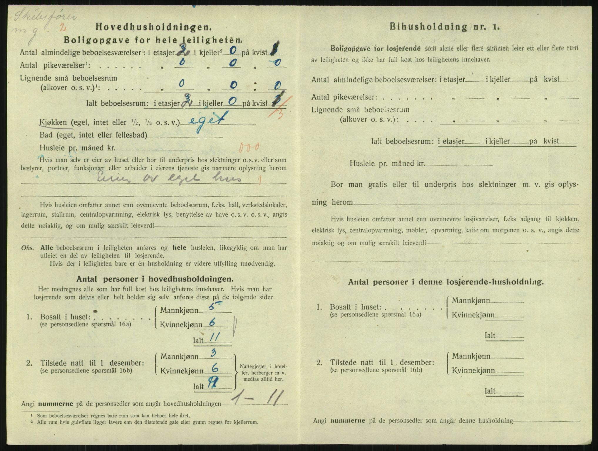 SAKO, 1920 census for Horten, 1920, p. 6890