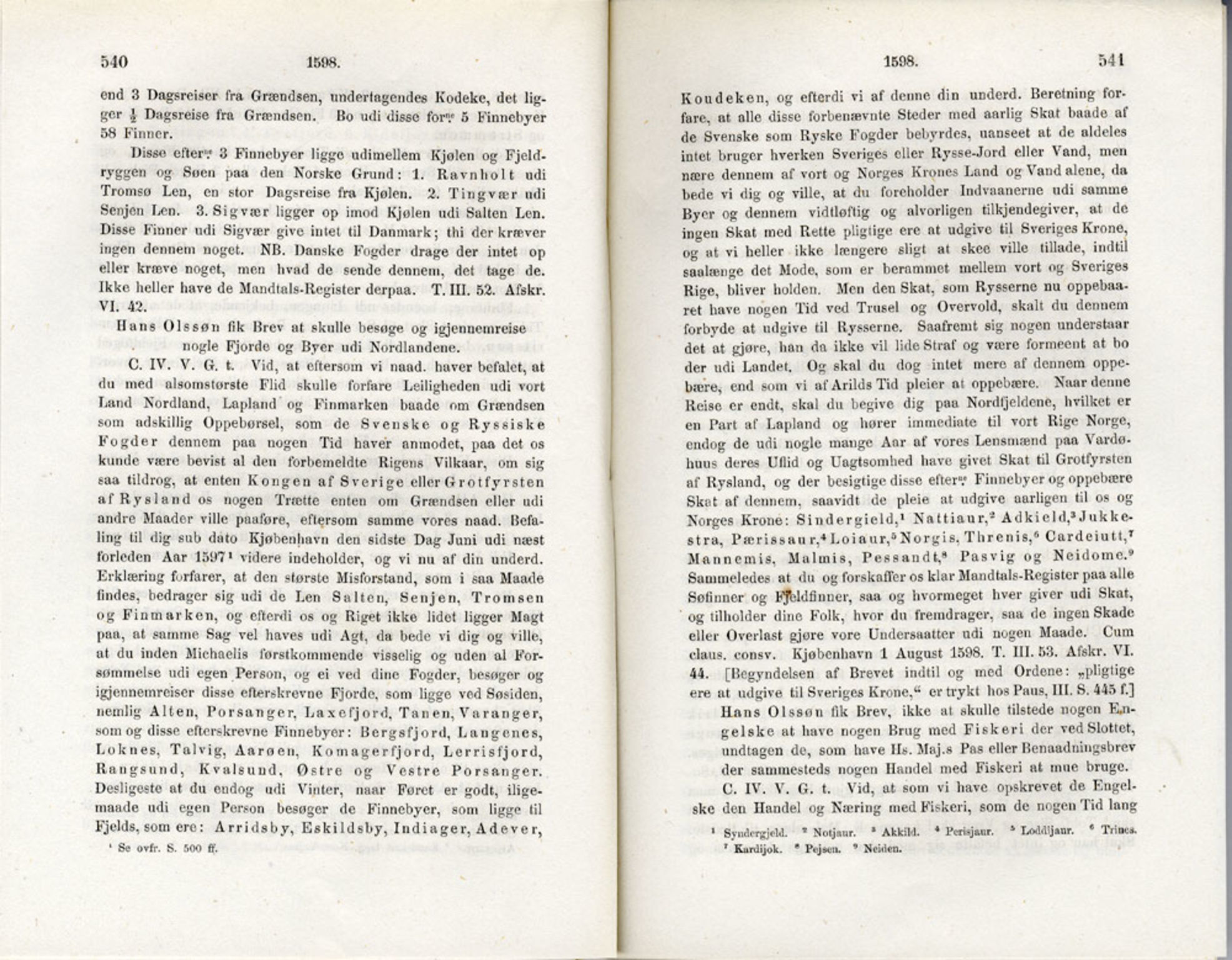 Publikasjoner utgitt av Det Norske Historiske Kildeskriftfond, PUBL/-/-/-: Norske Rigs-Registranter, bind 3, 1588-1602, p. 540-541