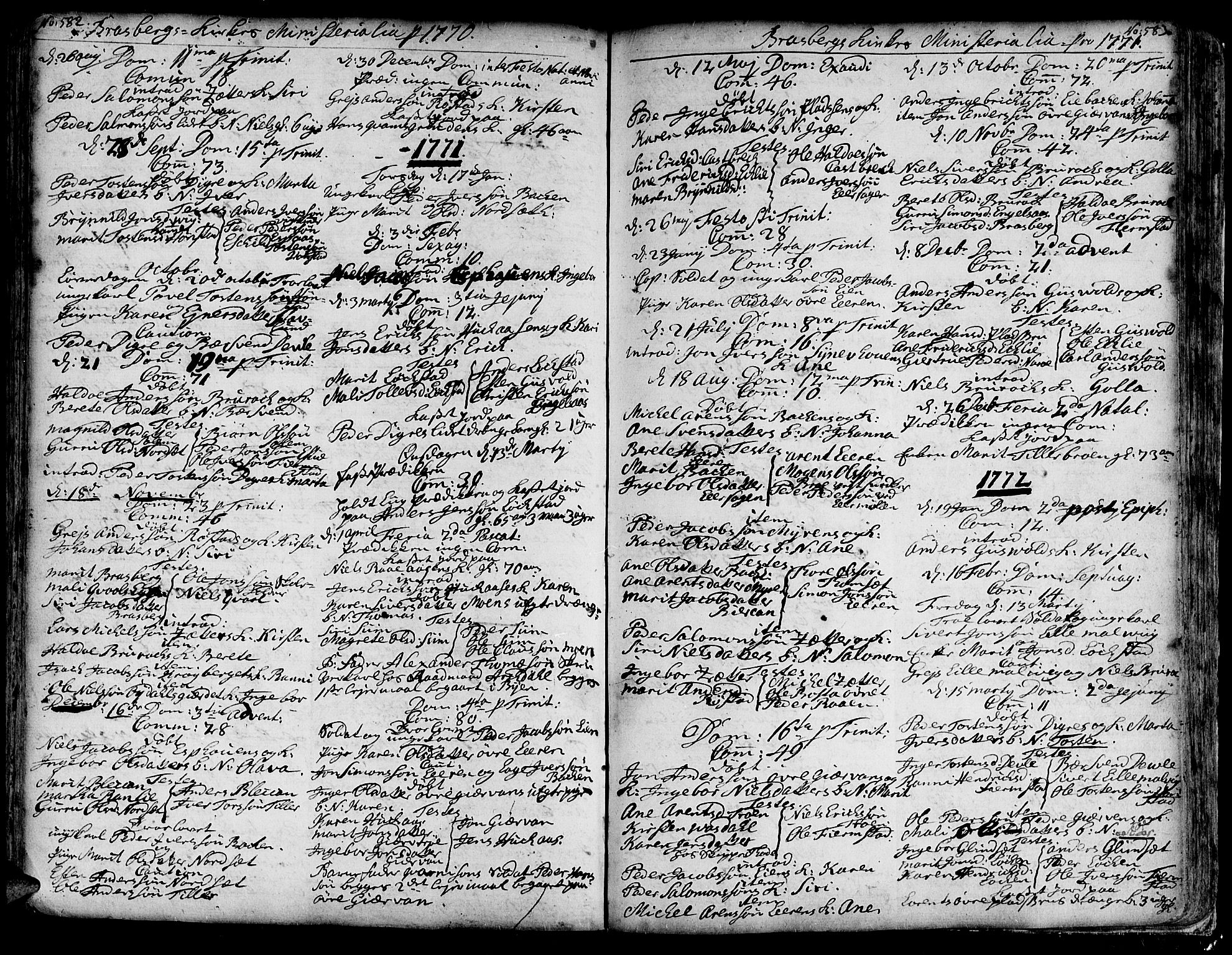 Ministerialprotokoller, klokkerbøker og fødselsregistre - Sør-Trøndelag, SAT/A-1456/606/L0278: Parish register (official) no. 606A01 /4, 1727-1780, p. 582-583