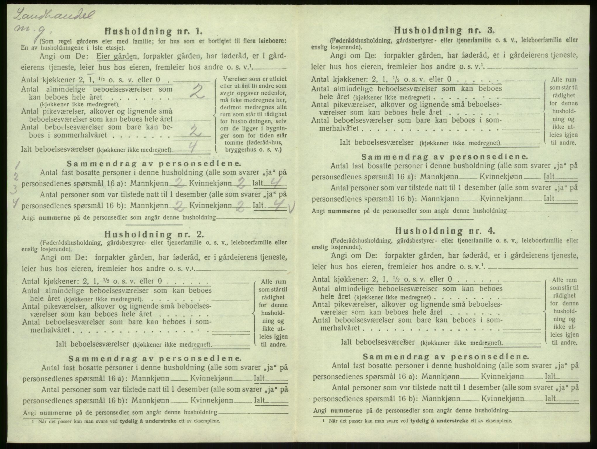 SAB, 1920 census for Masfjorden, 1920, p. 418