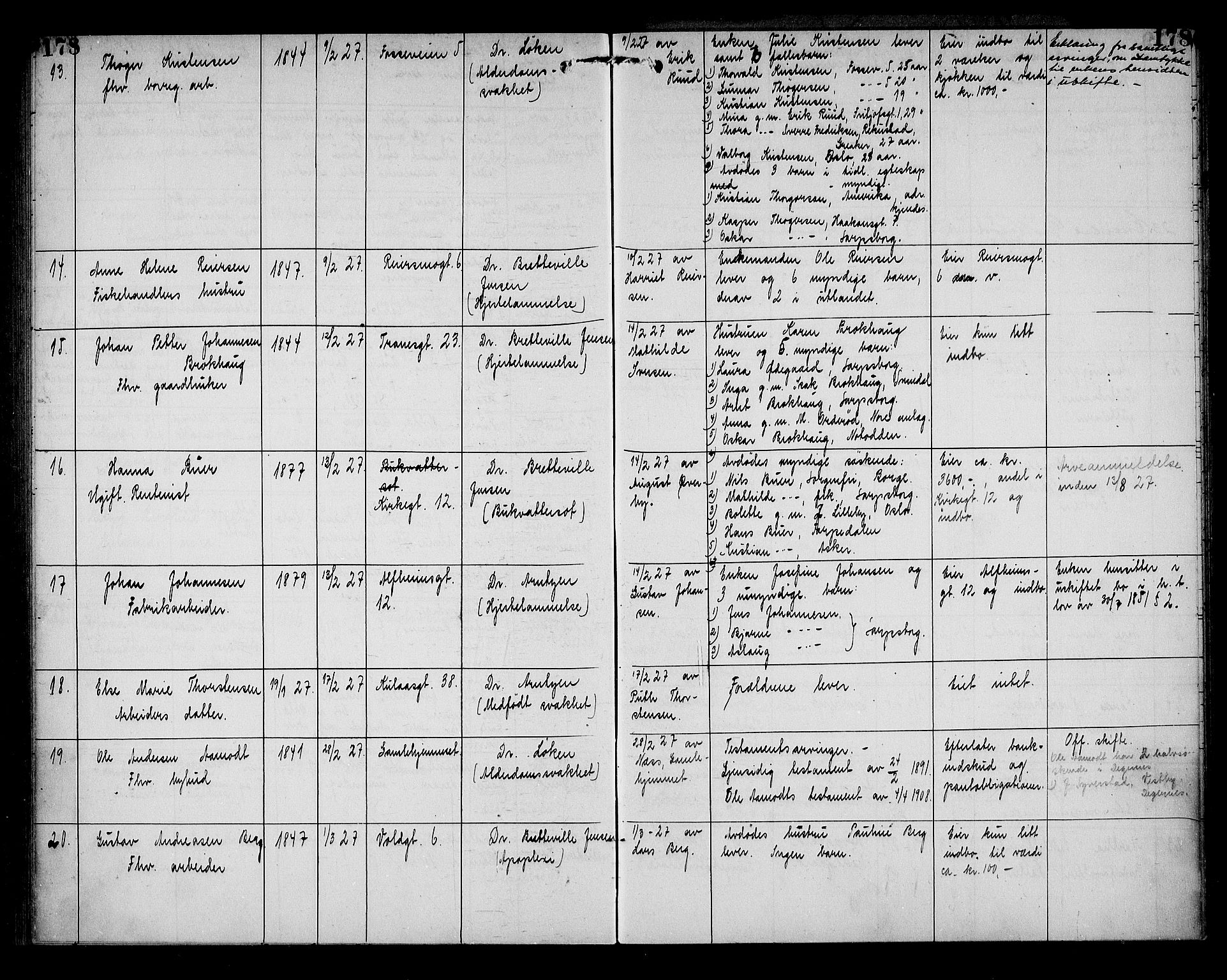 Sarpsborg byfogd, AV/SAO-A-10864/H/Ha/Haa/L0003: Dødsfallsprotokoll, 1915-1930, p. 178