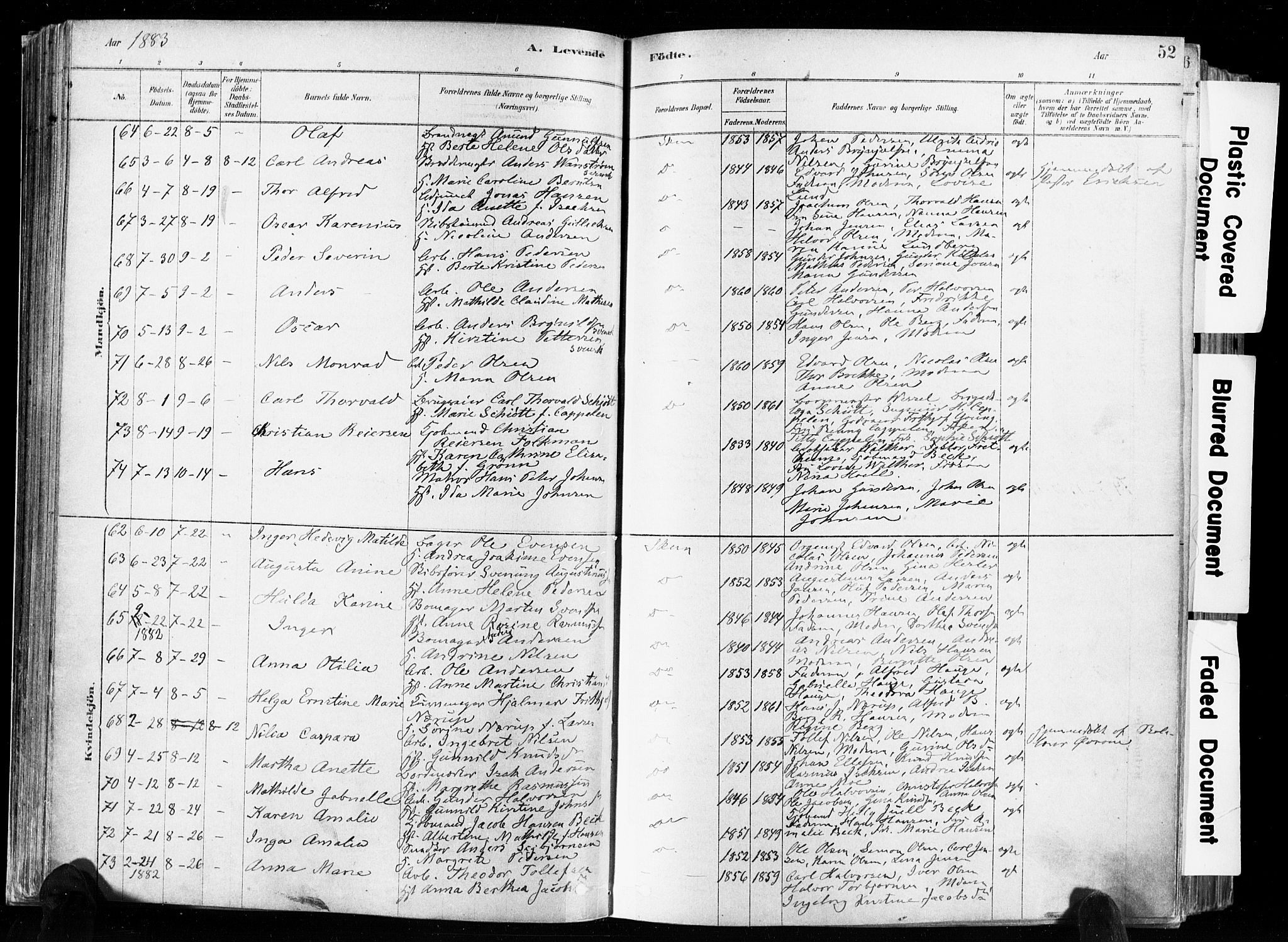 Skien kirkebøker, AV/SAKO-A-302/F/Fa/L0009: Parish register (official) no. 9, 1878-1890, p. 52