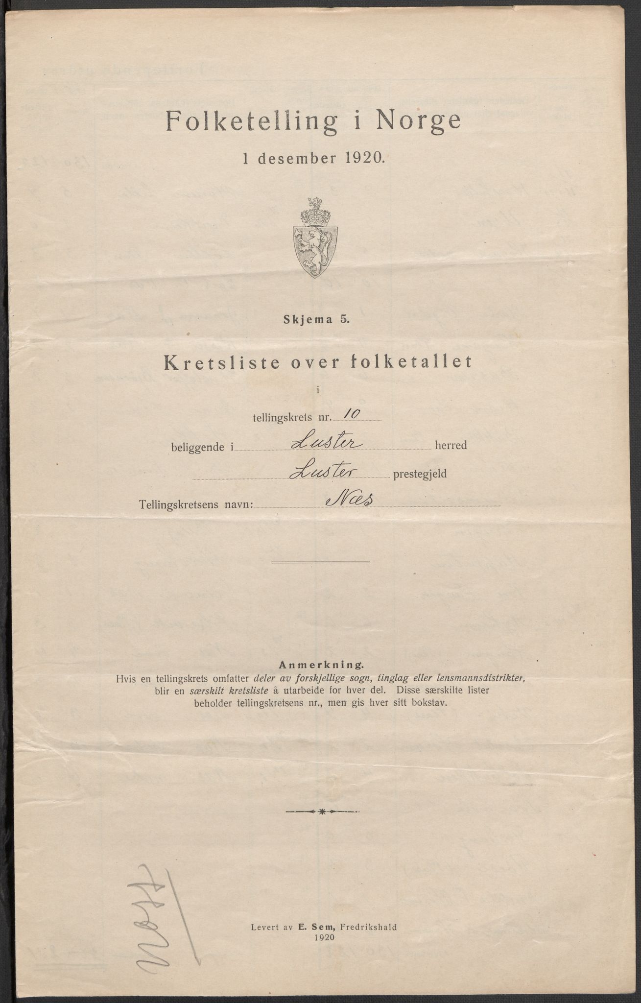 SAB, 1920 census for Luster, 1920, p. 36