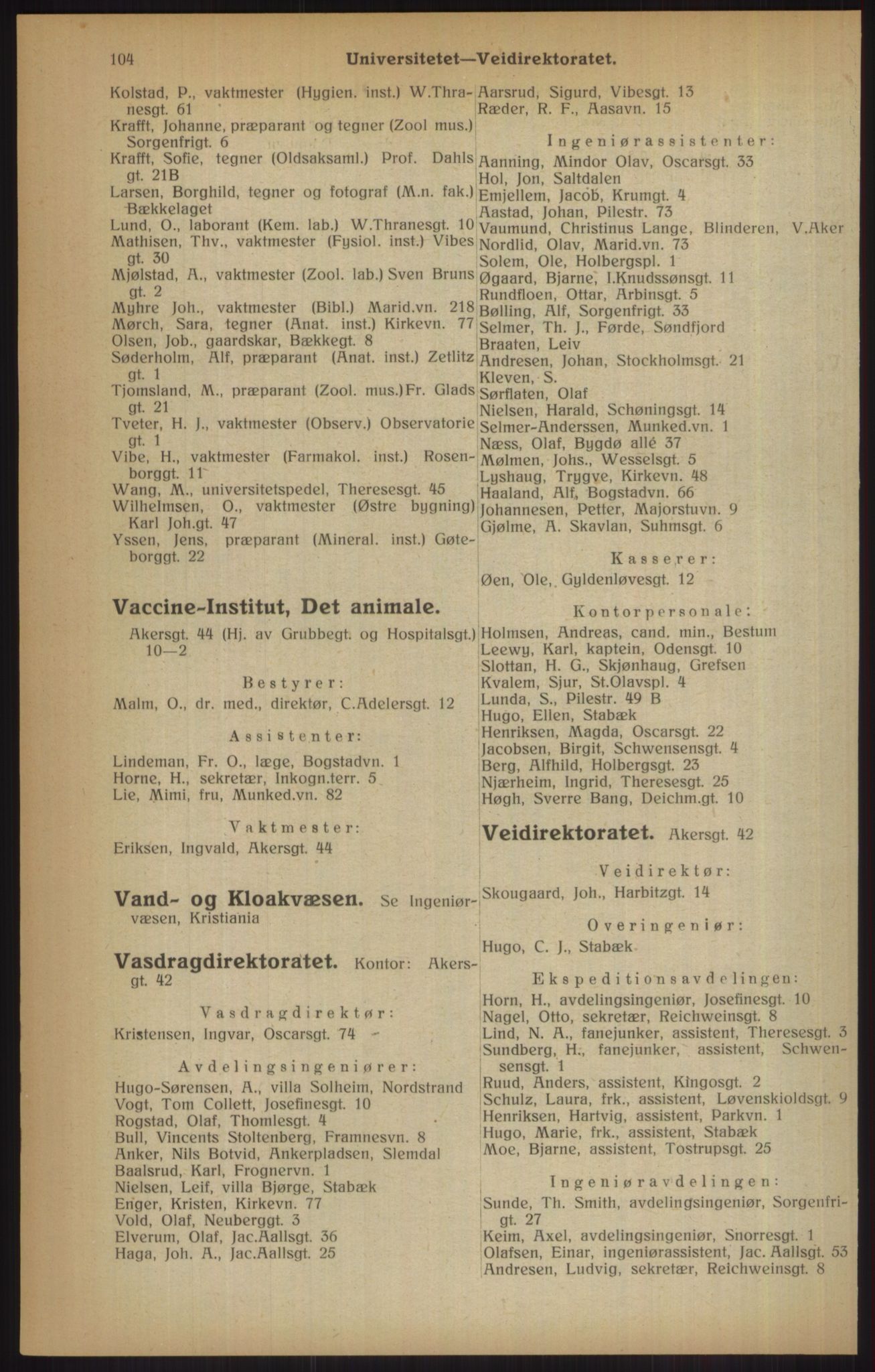 Kristiania/Oslo adressebok, PUBL/-, 1915, p. 104