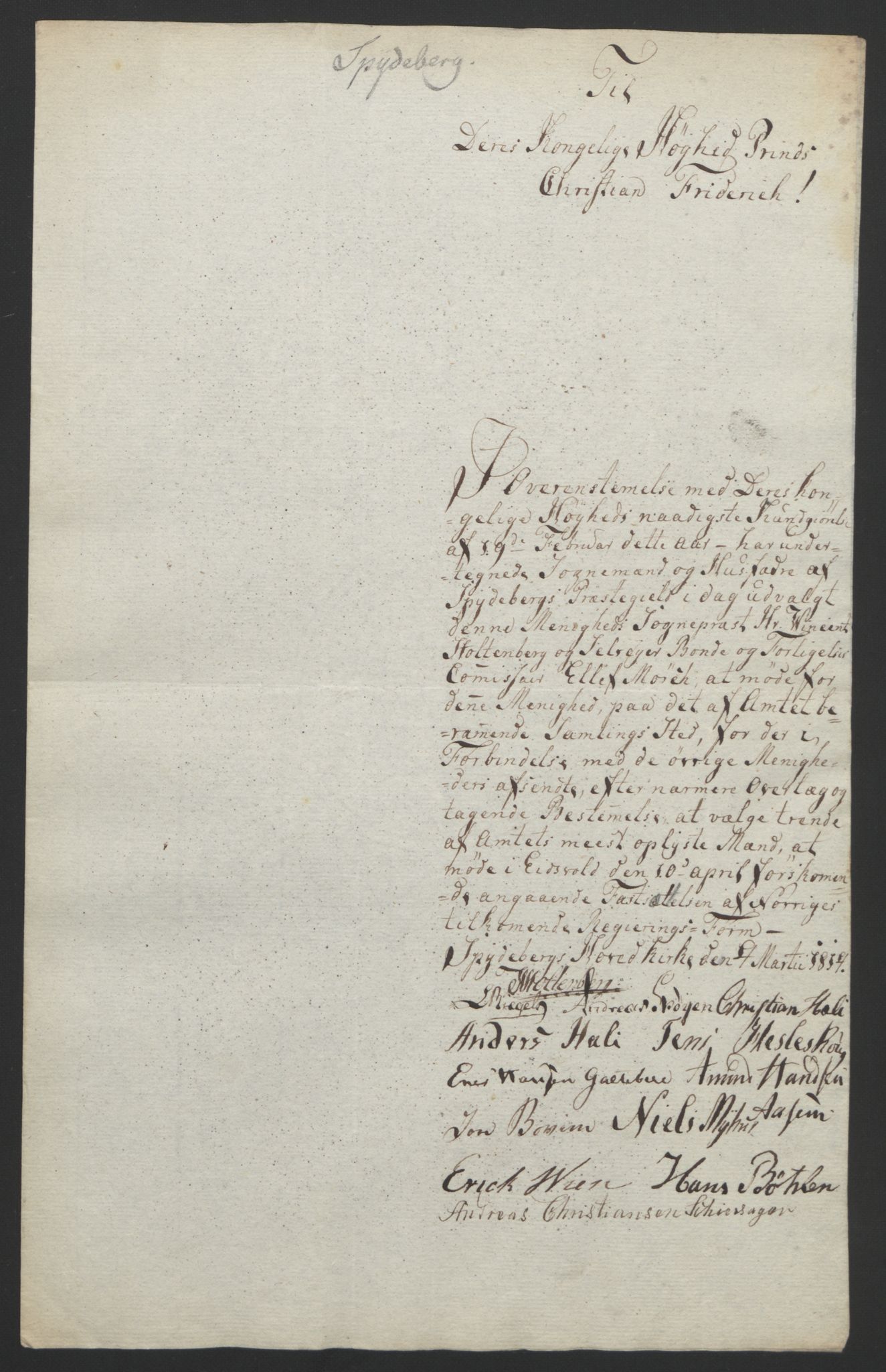 Statsrådssekretariatet, RA/S-1001/D/Db/L0007: Fullmakter for Eidsvollsrepresentantene i 1814. , 1814, p. 166