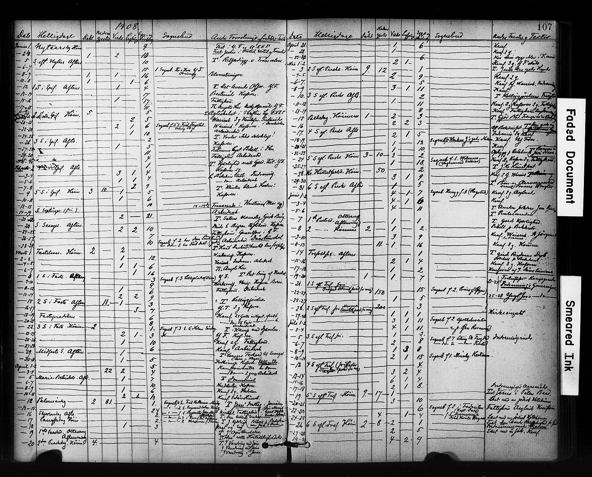 Ministerialprotokoller, klokkerbøker og fødselsregistre - Sør-Trøndelag, SAT/A-1456/601/L0071: Curate's parish register no. 601B04, 1882-1931, p. 107