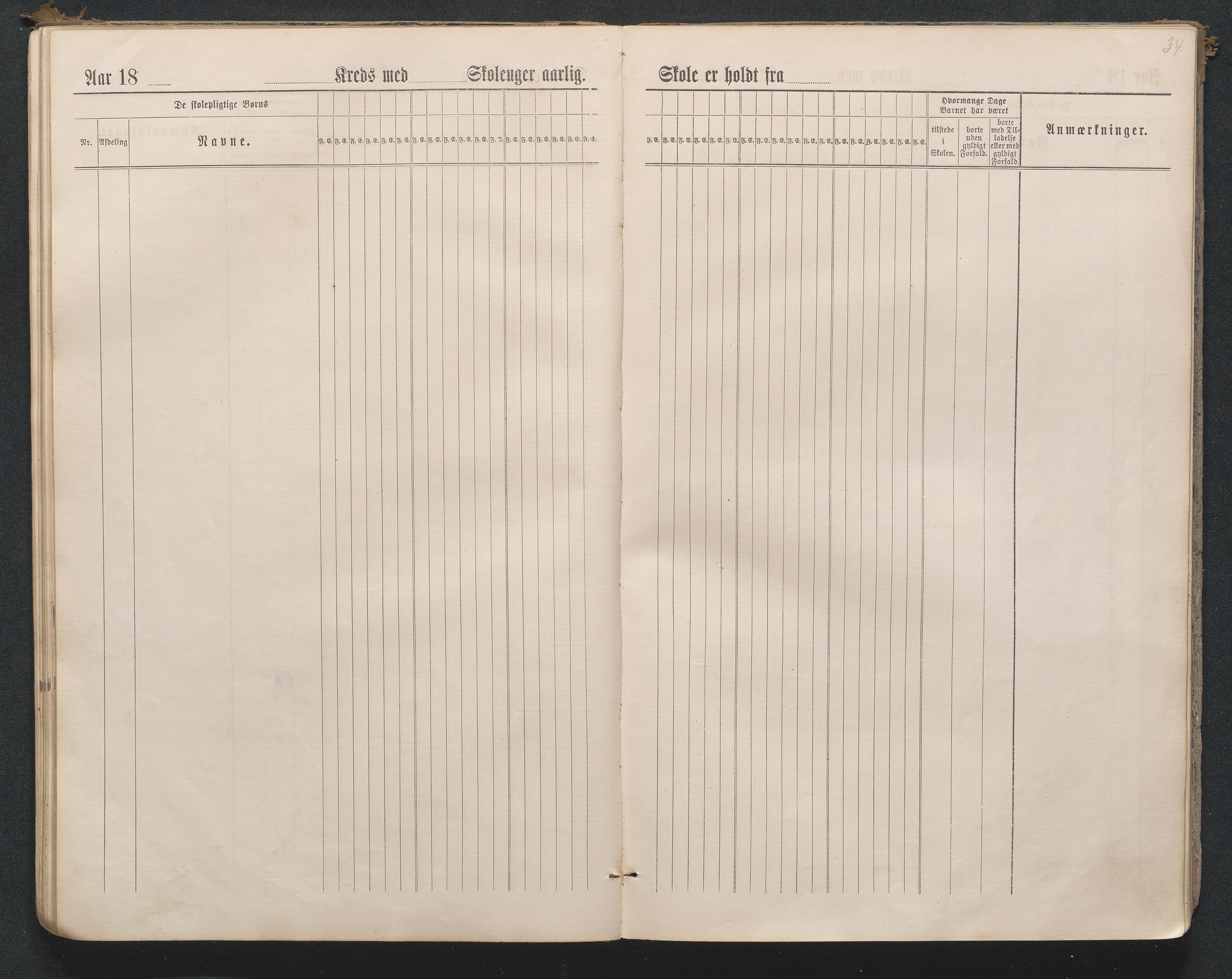 Birkenes kommune, Flå, Senumstad og Rislå skolekretser frem til 1991, AAKS/KA0928-550b_91/F02/L0001: Dagbok for Flå og Rislå, 1886-1900, p. 34