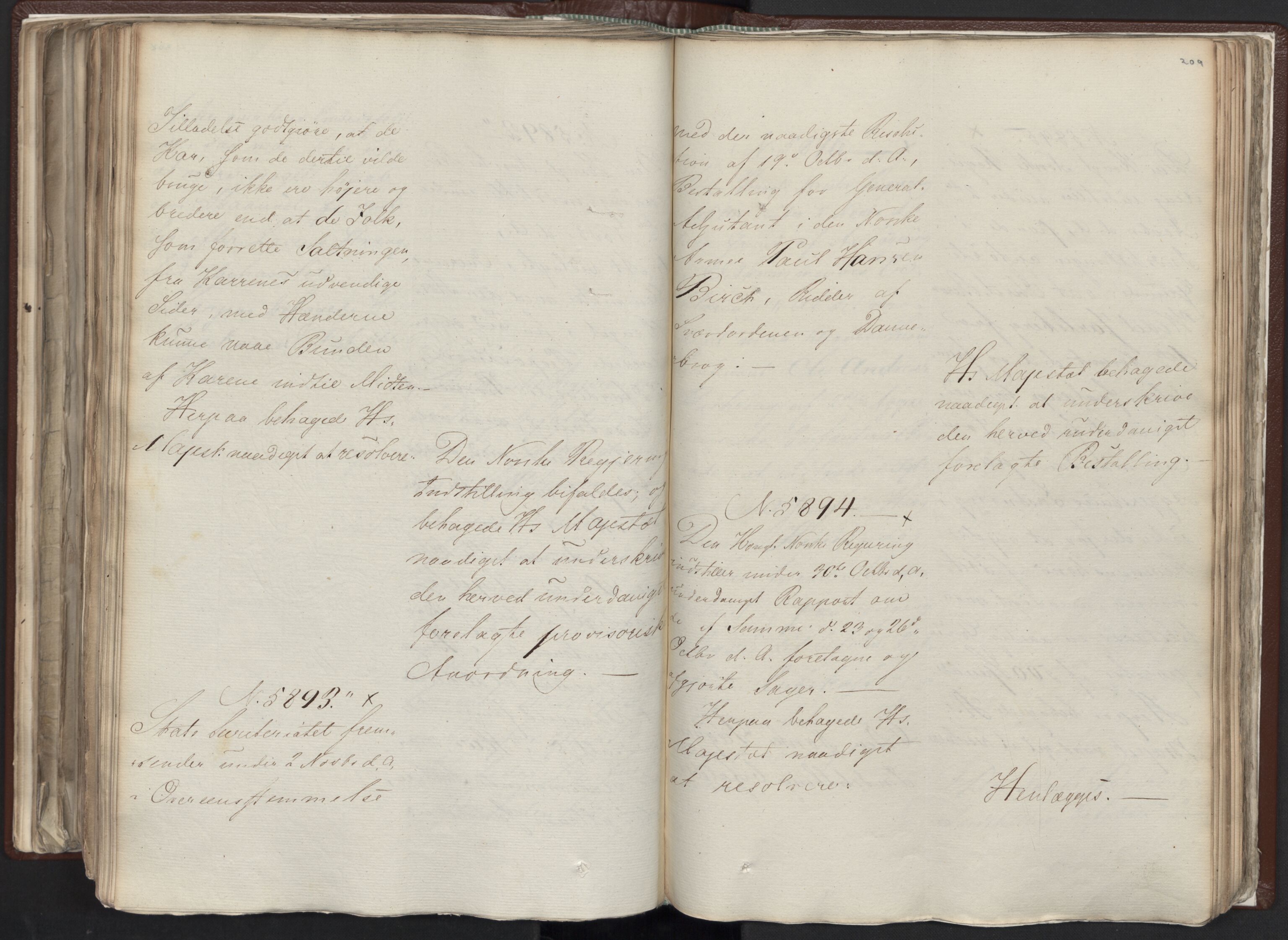 Statsrådssekretariatet, AV/RA-S-1001/A/Ab/L0012: Kgl. res. nr. 5679-6008 II, 1821, p. 208b-209a