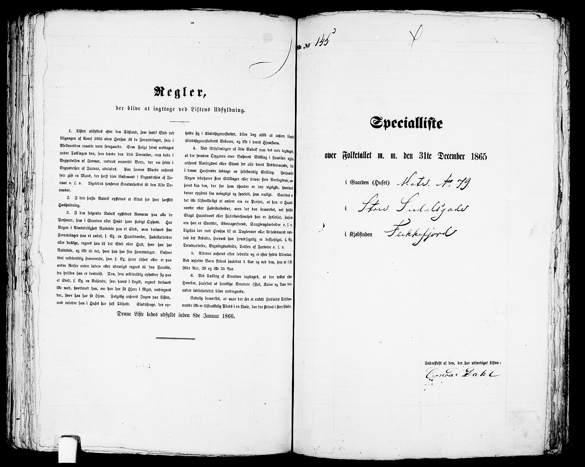 RA, 1865 census for Flekkefjord/Flekkefjord, 1865, p. 300