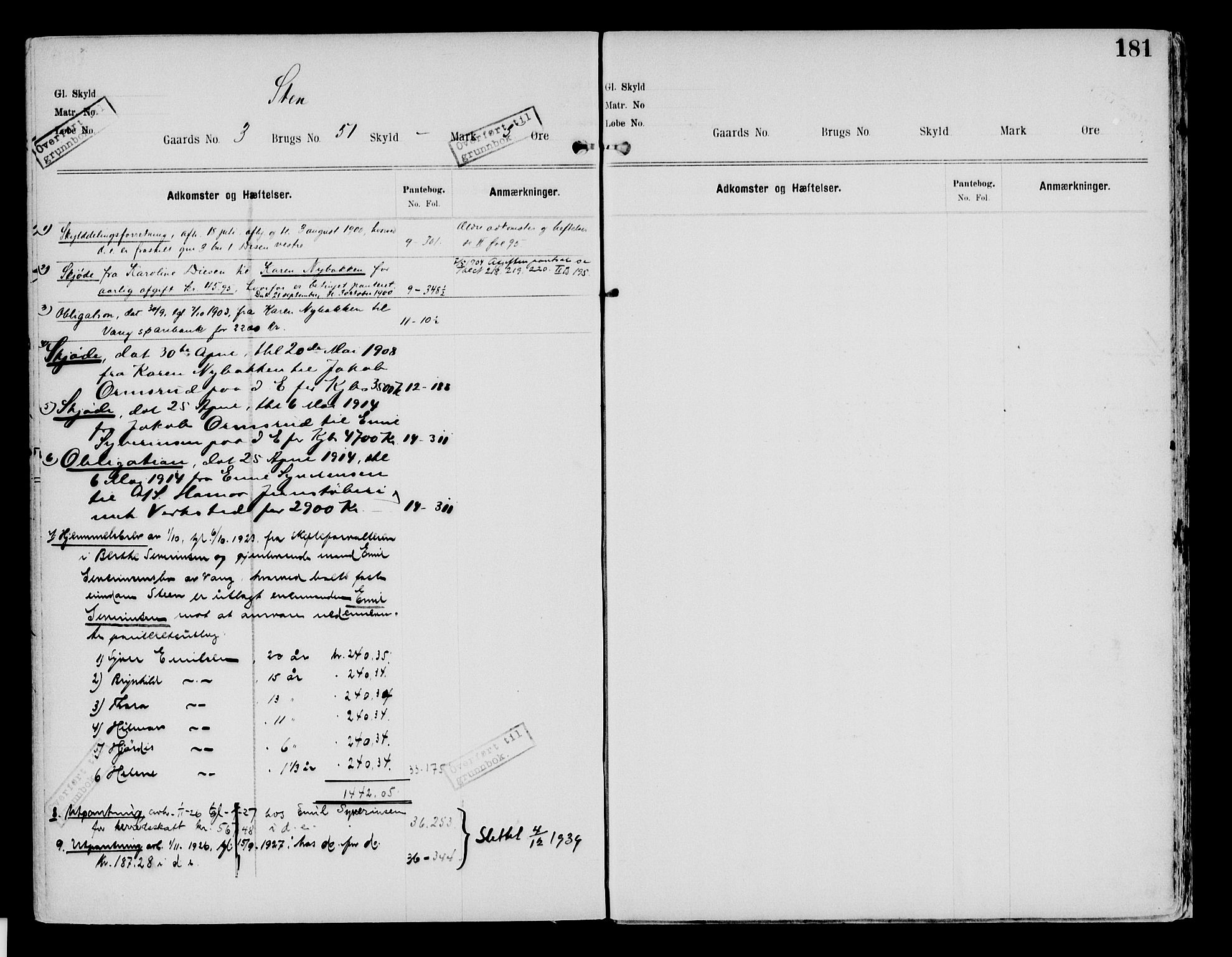 Nord-Hedmark sorenskriveri, SAH/TING-012/H/Ha/Had/Hade/L0002: Mortgage register no. 4.2, 1893-1940, p. 181
