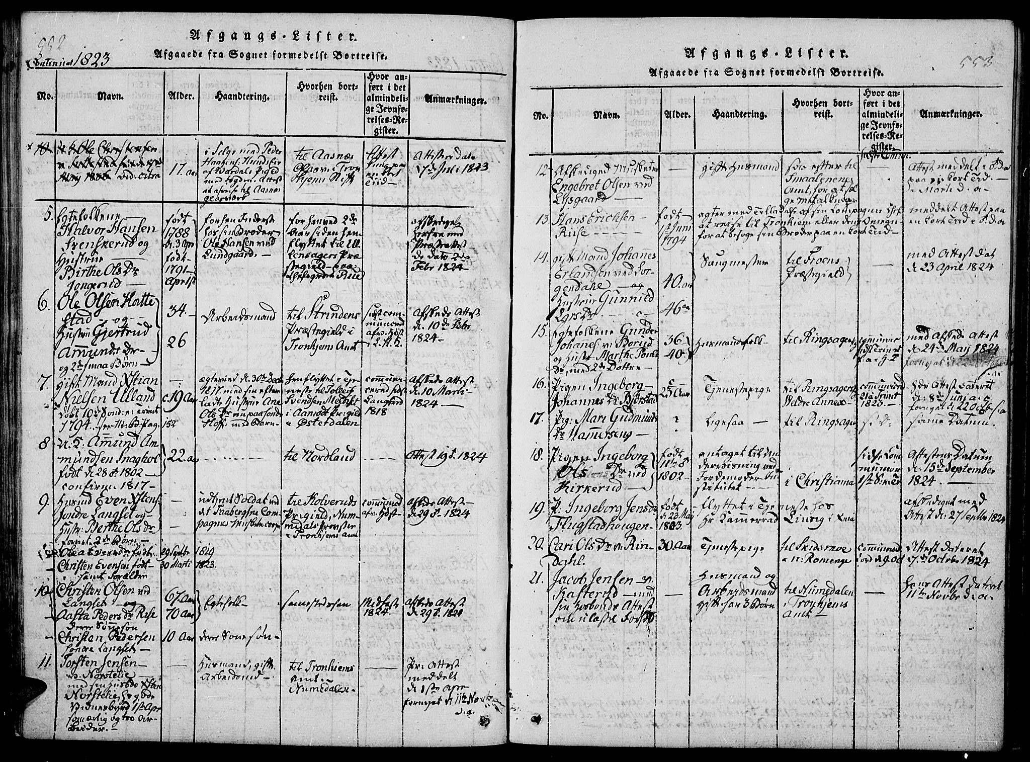 Fåberg prestekontor, SAH/PREST-086/H/Ha/Haa/L0003: Parish register (official) no. 3, 1818-1833, p. 552-553