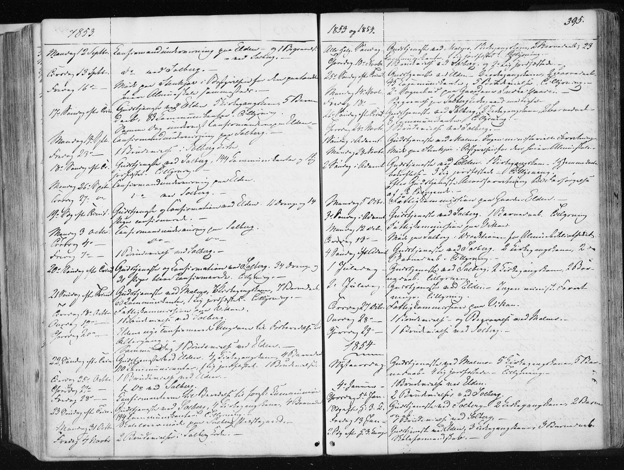 Ministerialprotokoller, klokkerbøker og fødselsregistre - Nord-Trøndelag, SAT/A-1458/741/L0393: Parish register (official) no. 741A07, 1849-1863, p. 395