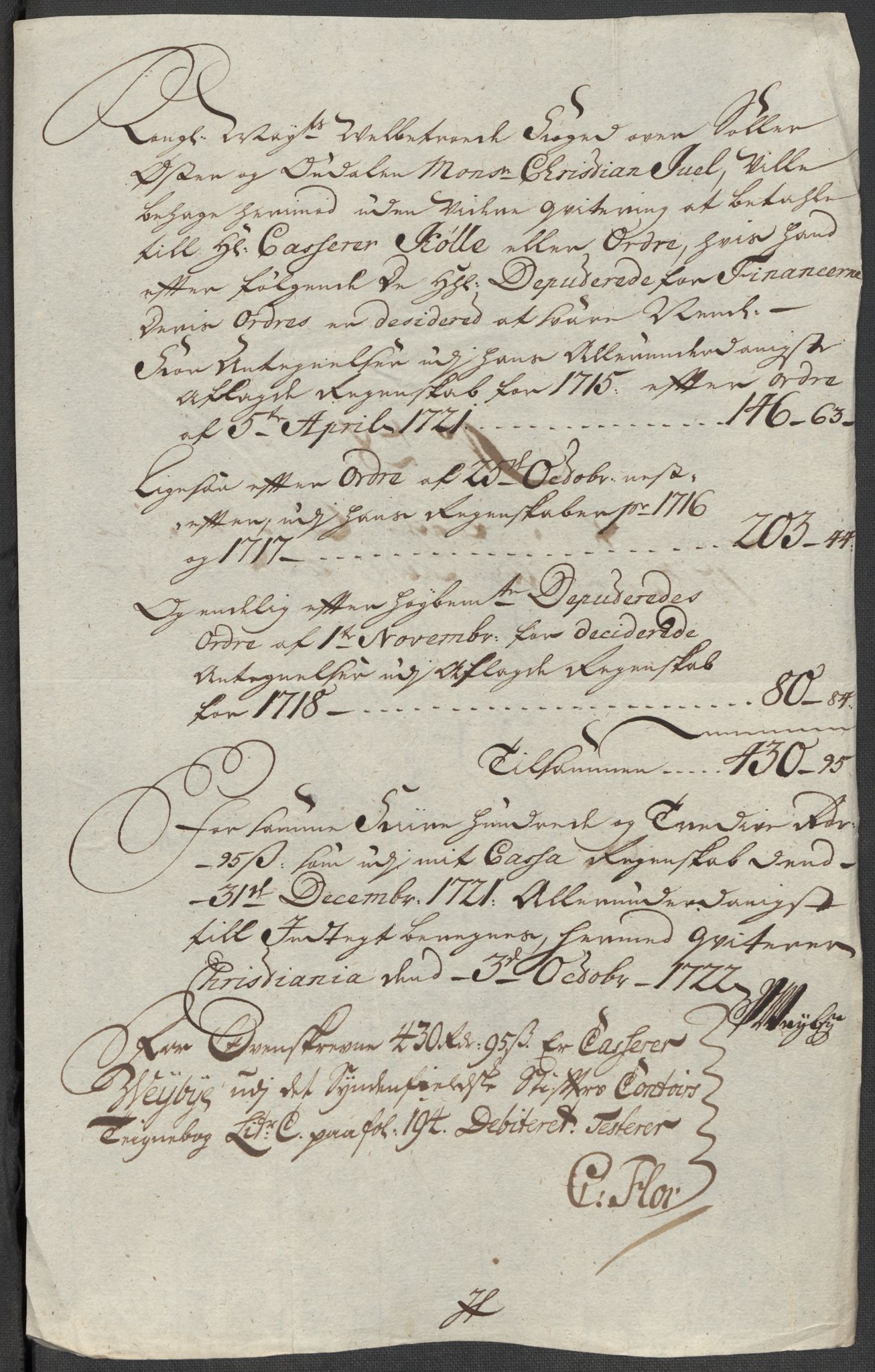 Rentekammeret inntil 1814, Reviderte regnskaper, Fogderegnskap, RA/EA-4092/R13/L0857: Fogderegnskap Solør, Odal og Østerdal, 1718, p. 425