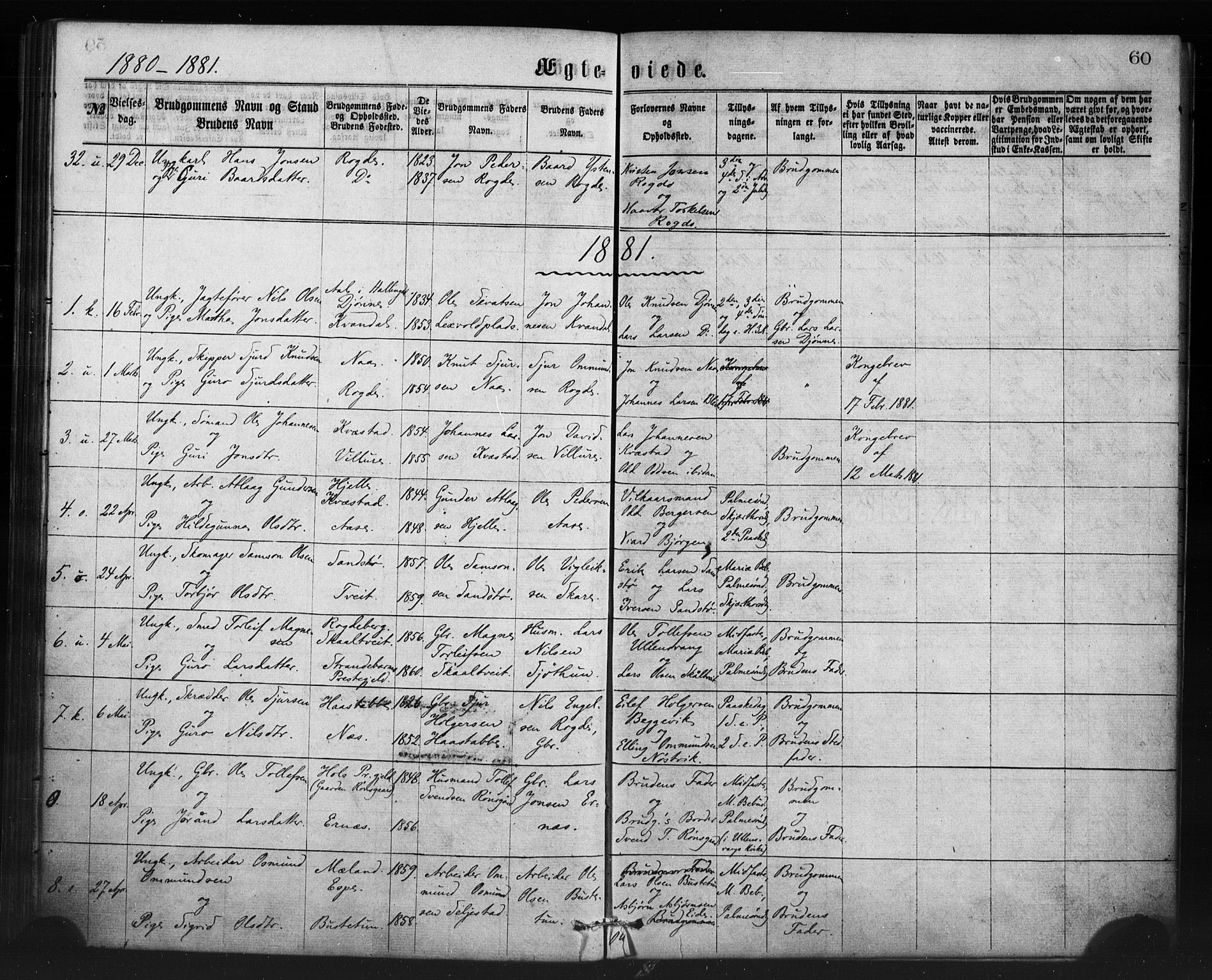 Ullensvang sokneprestembete, SAB/A-78701/H/Haa: Parish register (official) no. A 14, 1867-1882, p. 60