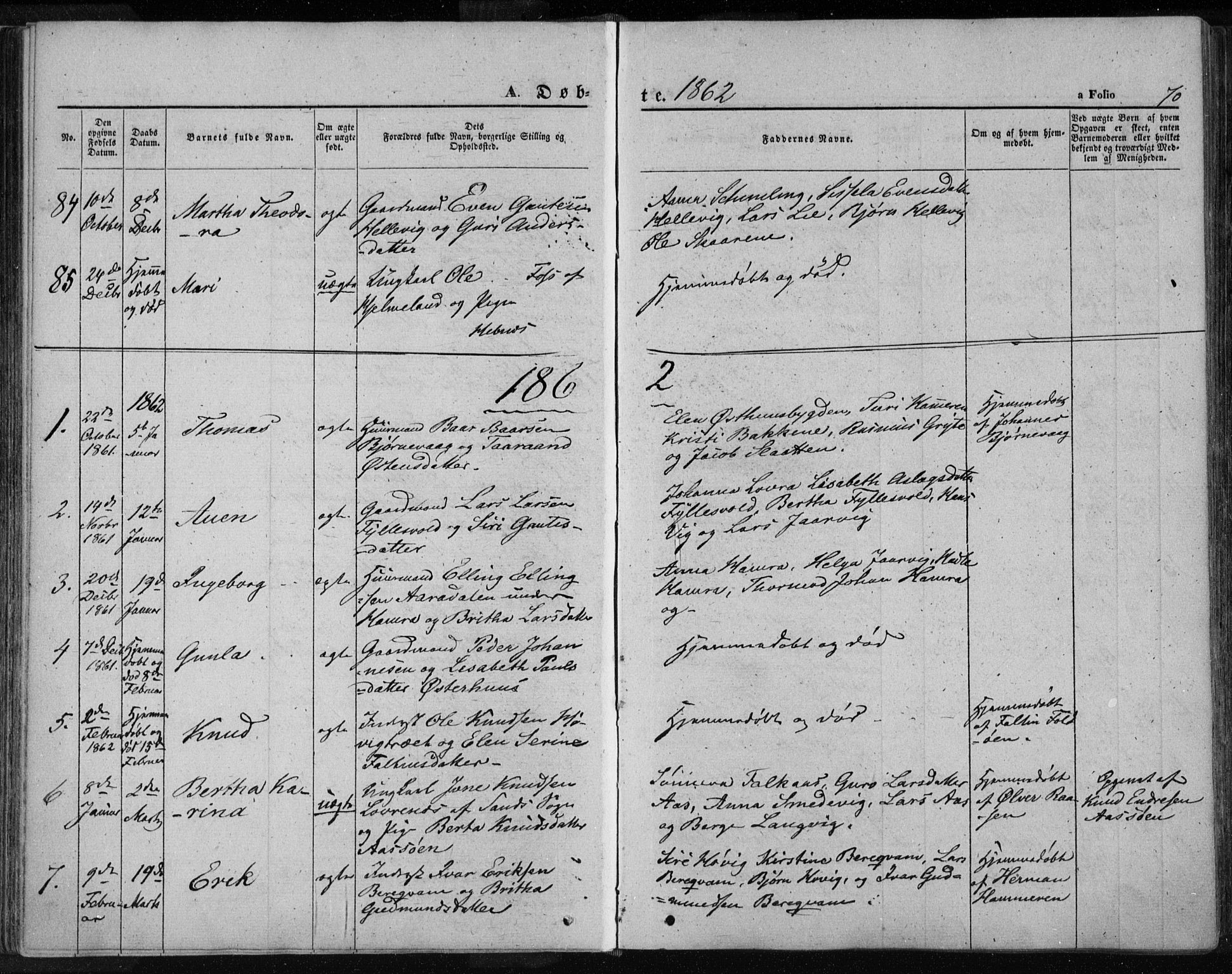 Jelsa sokneprestkontor, AV/SAST-A-101842/01/IV: Parish register (official) no. A 7, 1854-1866, p. 70