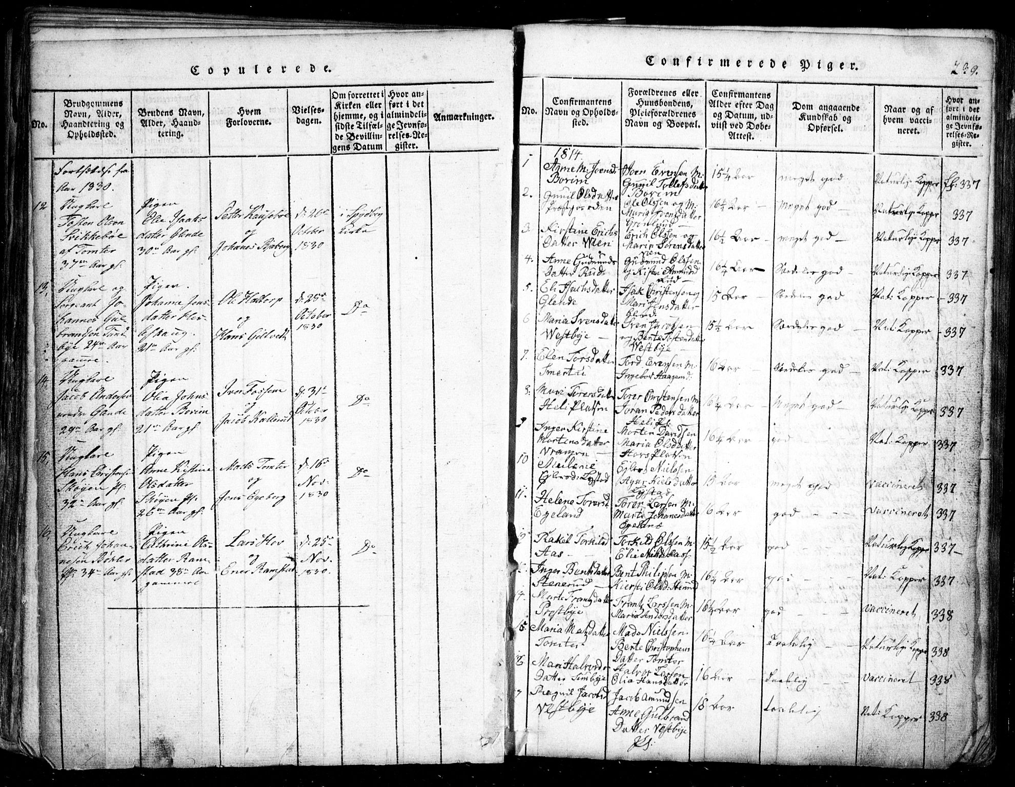 Spydeberg prestekontor Kirkebøker, SAO/A-10924/G/Ga/L0001: Parish register (copy) no. I 1, 1814-1868, p. 239