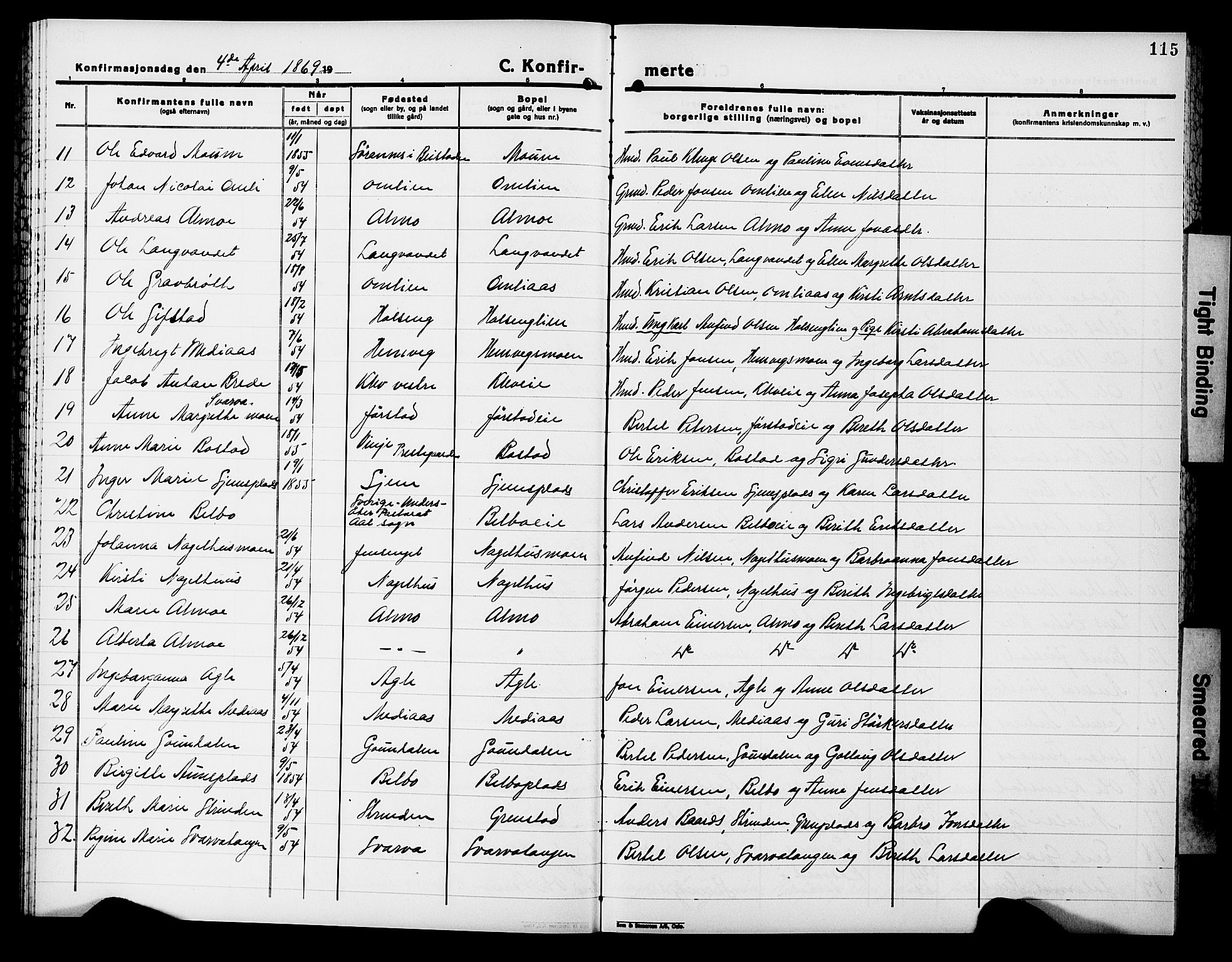 Ministerialprotokoller, klokkerbøker og fødselsregistre - Nord-Trøndelag, SAT/A-1458/749/L0485: Parish register (official) no. 749D01, 1857-1872, p. 115
