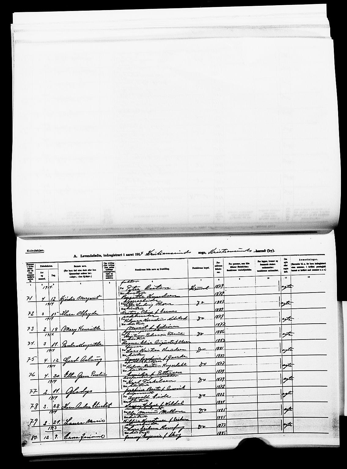 Ministerialprotokoller, klokkerbøker og fødselsregistre - Møre og Romsdal, AV/SAT-A-1454/572/L0861: Parish register (official) no. 572D05, 1913-1920