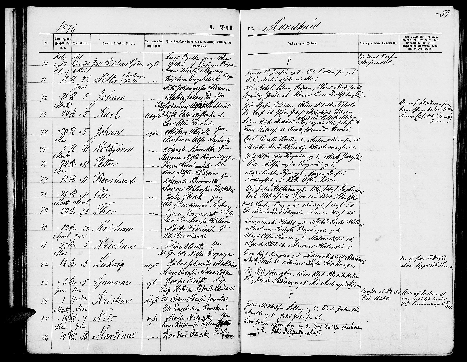 Ringsaker prestekontor, AV/SAH-PREST-014/L/La/L0008: Parish register (copy) no. 8, 1870-1878, p. 59