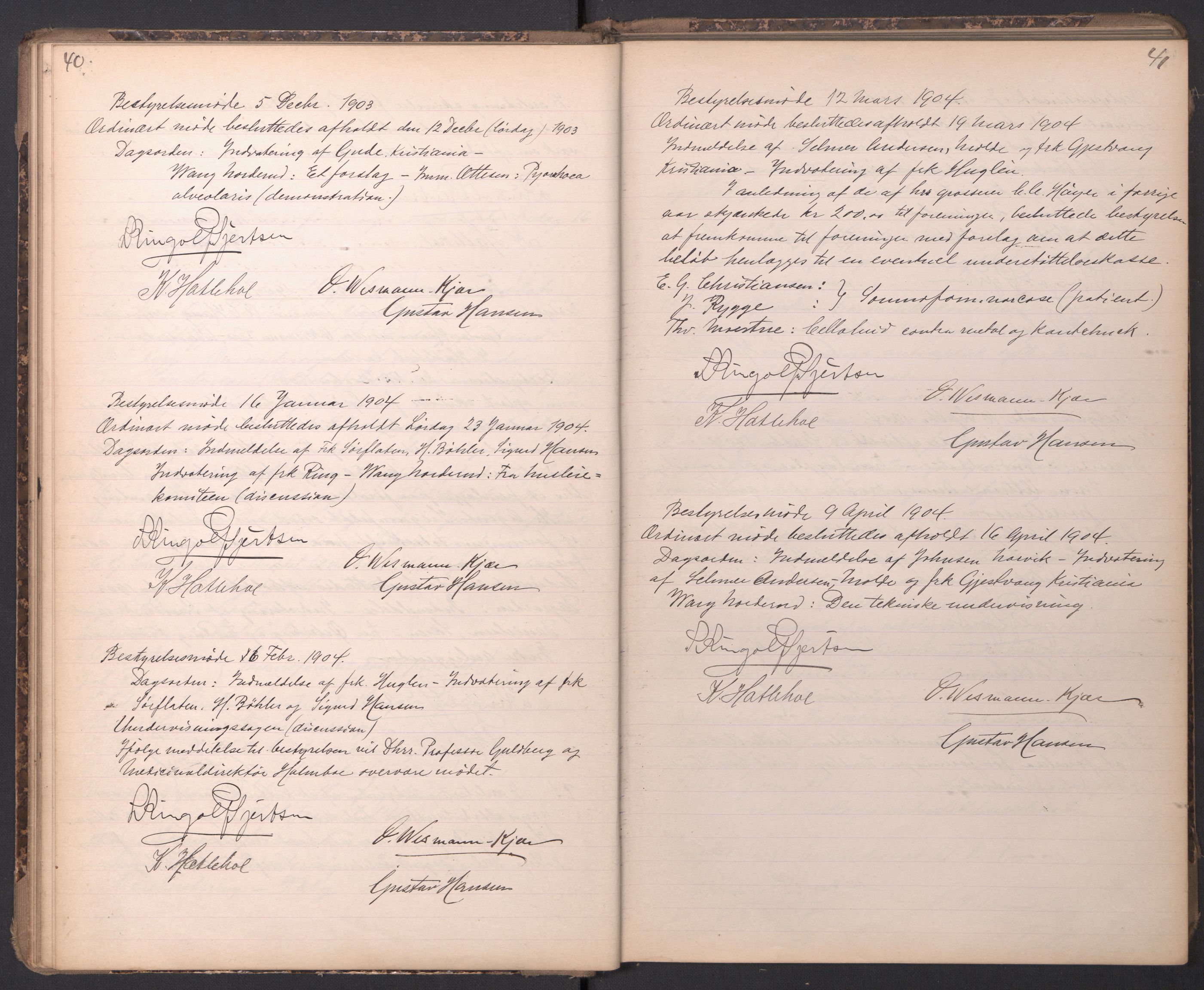 Den norske tannlegeforening, AV/RA-PA-0862/1/A/Ab/L0003: Forhandlingsprotokoll, 1899-1912, p. 40-41