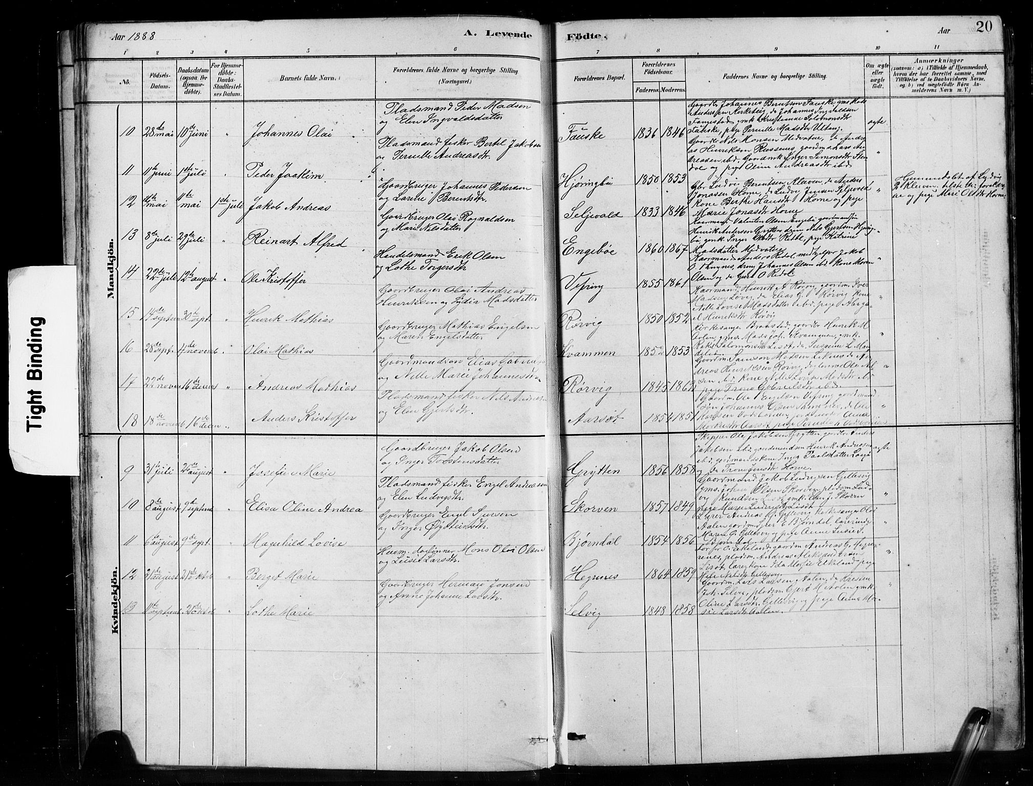 Førde sokneprestembete, AV/SAB-A-79901/H/Hab/Habe/L0001: Parish register (copy) no. E 1, 1881-1920, p. 20