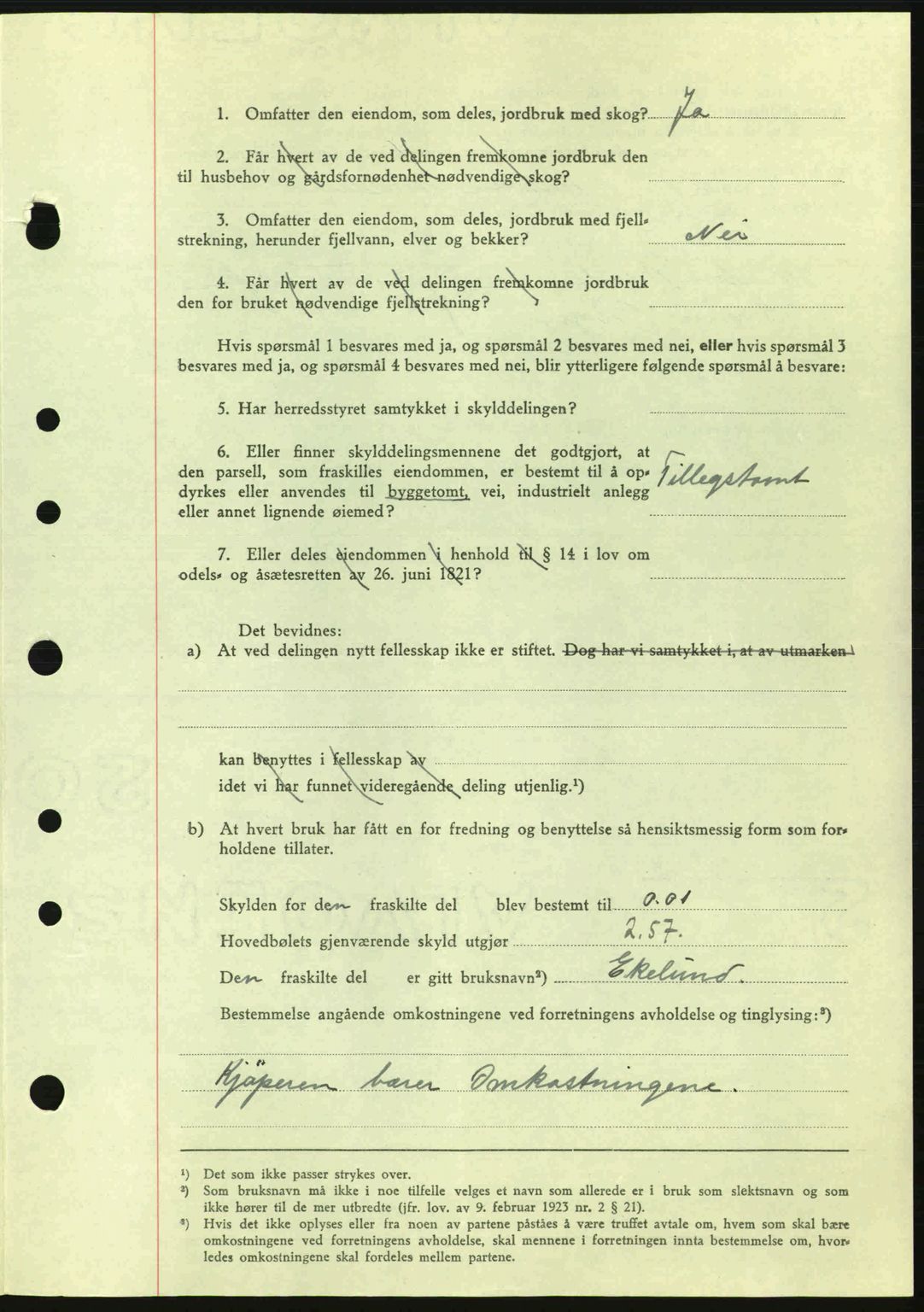 Nedenes sorenskriveri, AV/SAK-1221-0006/G/Gb/Gba/L0052: Mortgage book no. A6a, 1944-1945, Diary no: : 649/1945