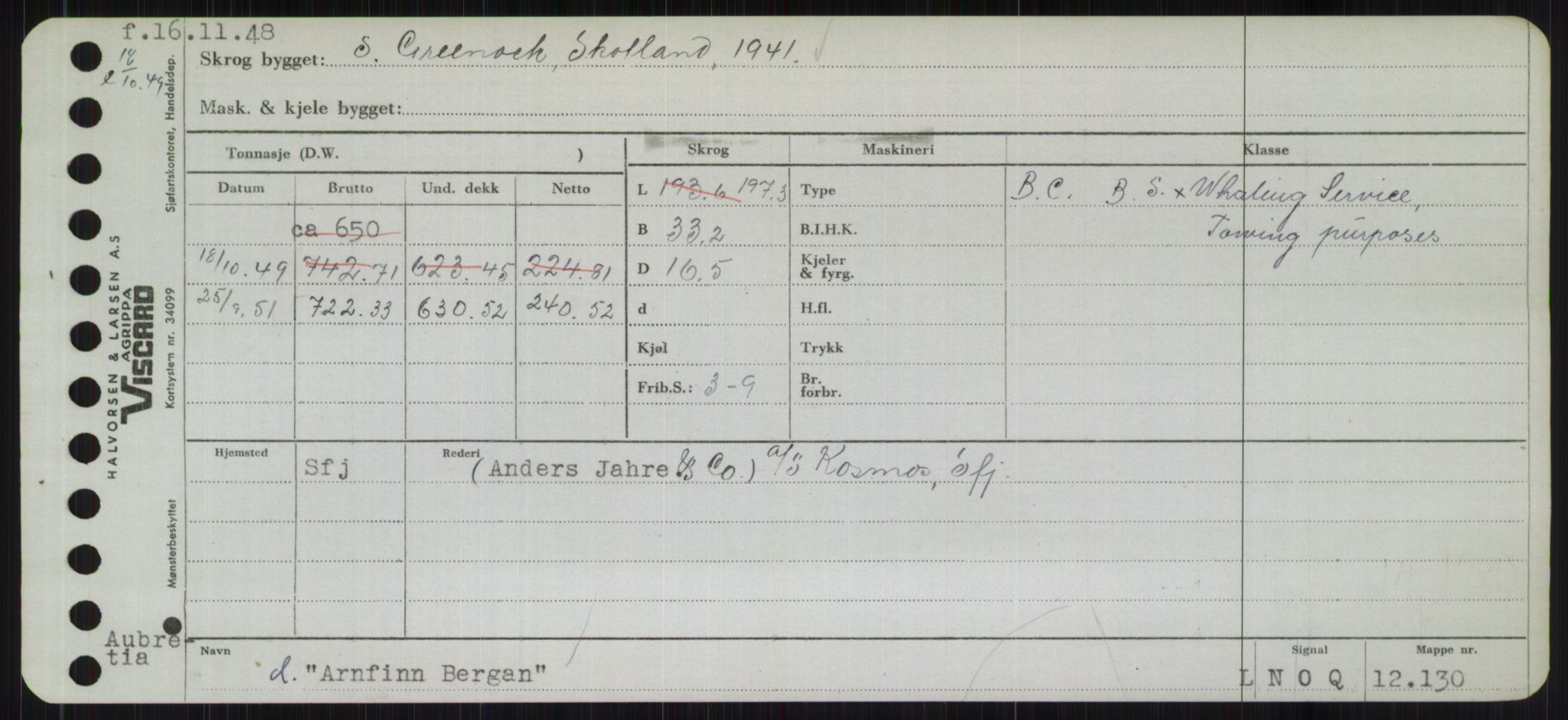 Sjøfartsdirektoratet med forløpere, Skipsmålingen, RA/S-1627/H/Hb/L0001: Fartøy, A-D, p. 75