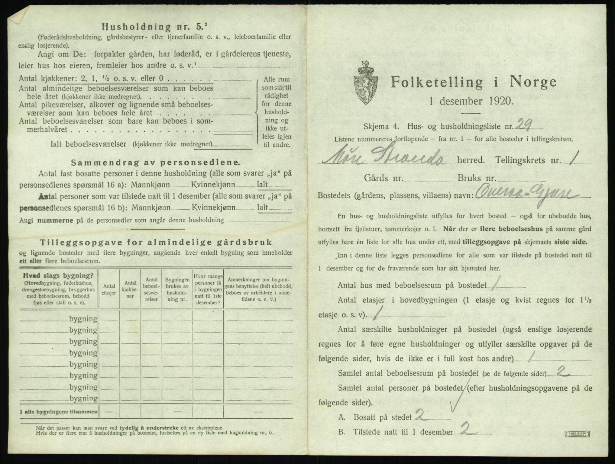 SAT, 1920 census for Stranda, 1920, p. 83