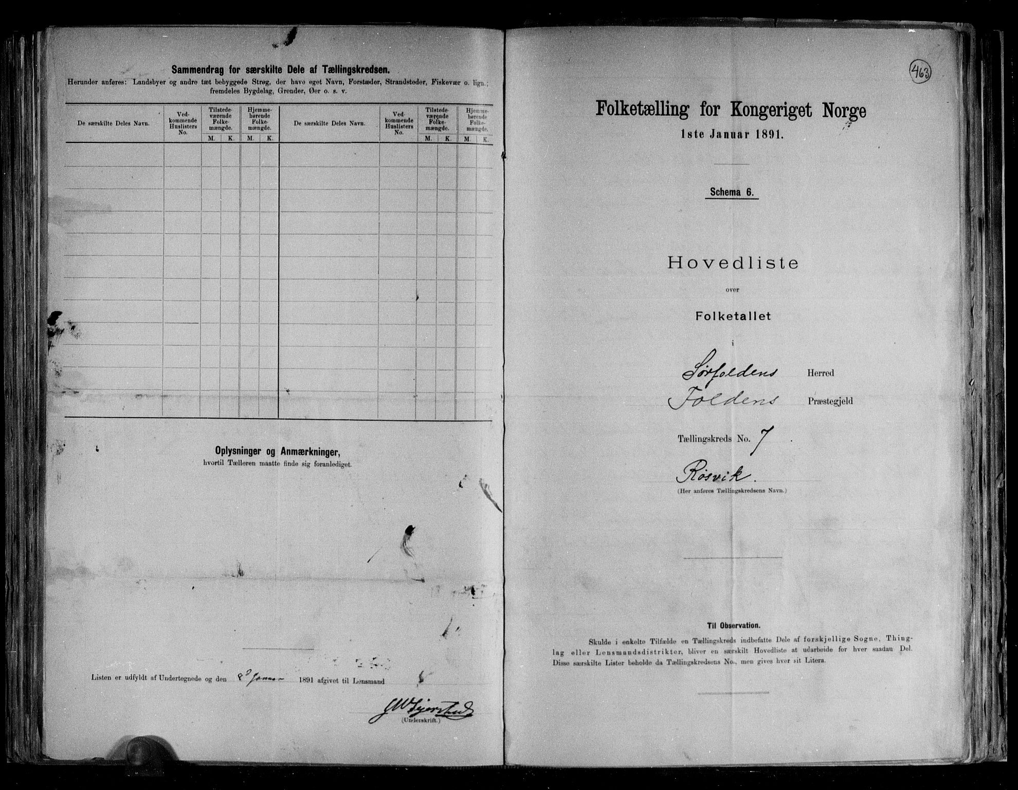 RA, 1891 census for 1845 Sørfold, 1891, p. 18