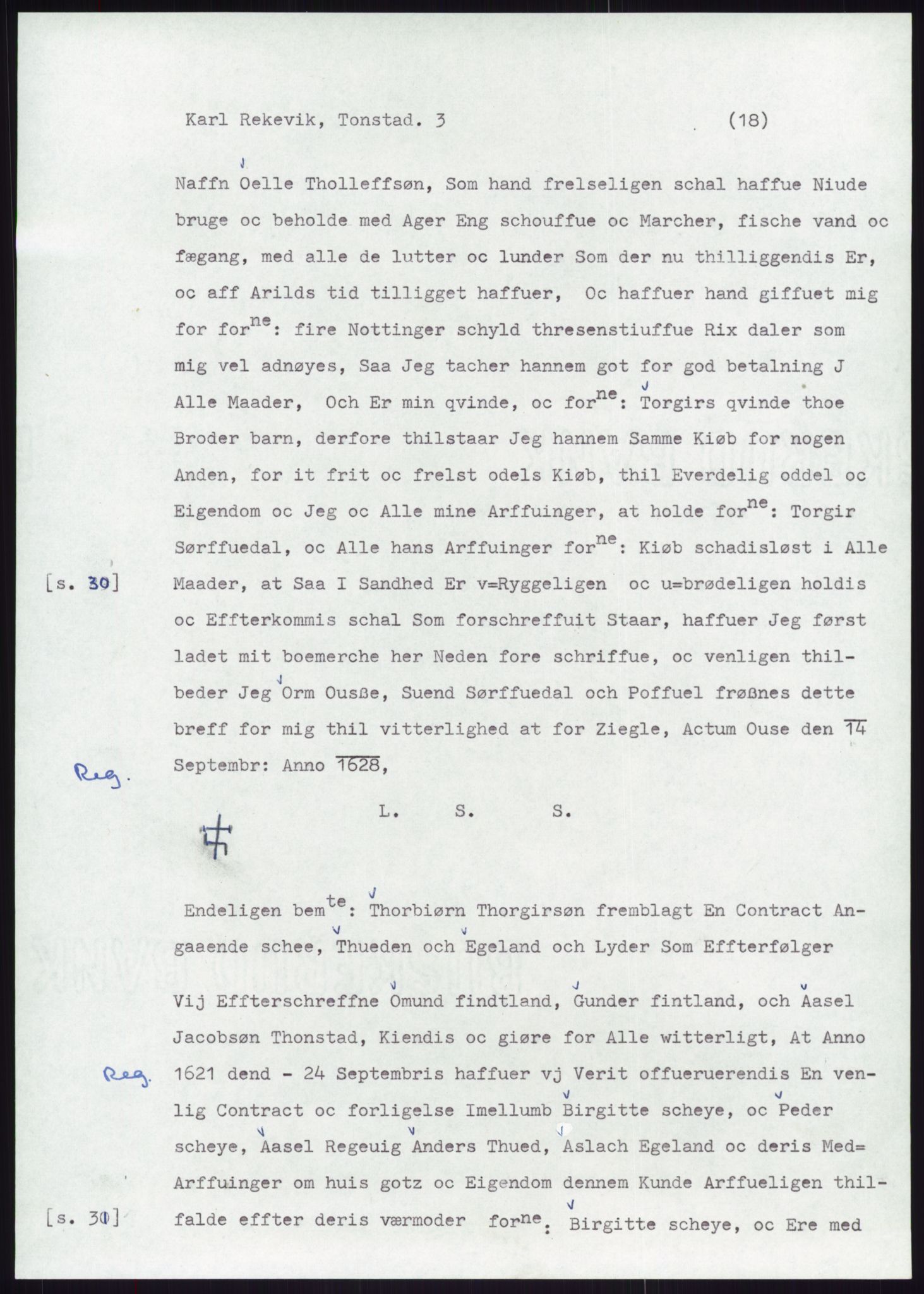 Samlinger til kildeutgivelse, Diplomavskriftsamlingen, AV/RA-EA-4053/H/Ha, p. 2408