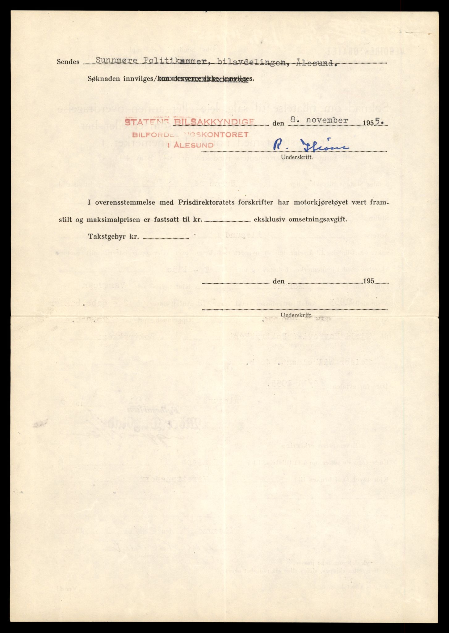 Møre og Romsdal vegkontor - Ålesund trafikkstasjon, SAT/A-4099/F/Fe/L0012: Registreringskort for kjøretøy T 1290 - T 1450, 1927-1998, p. 1407