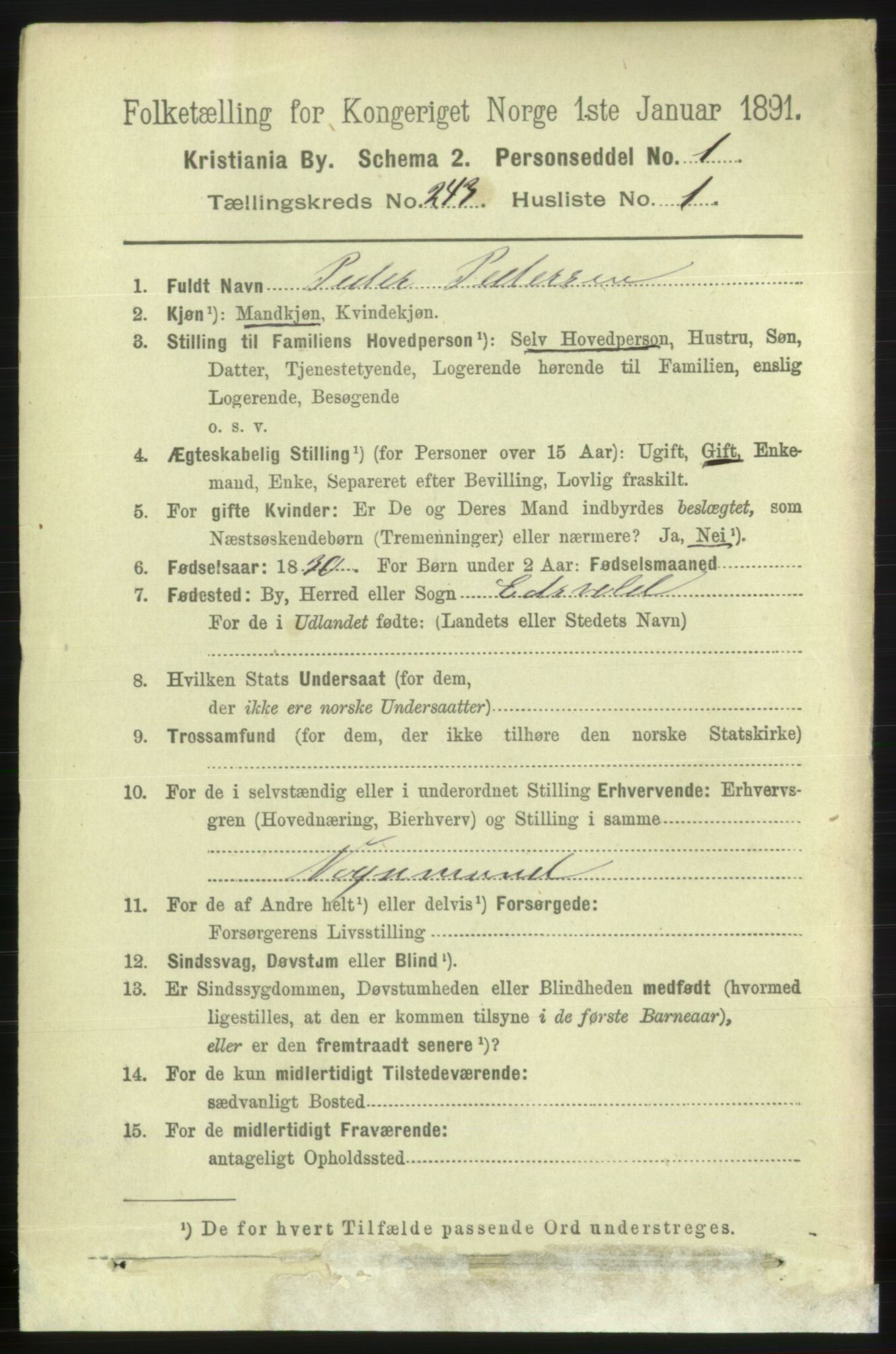 RA, 1891 census for 0301 Kristiania, 1891, p. 147806