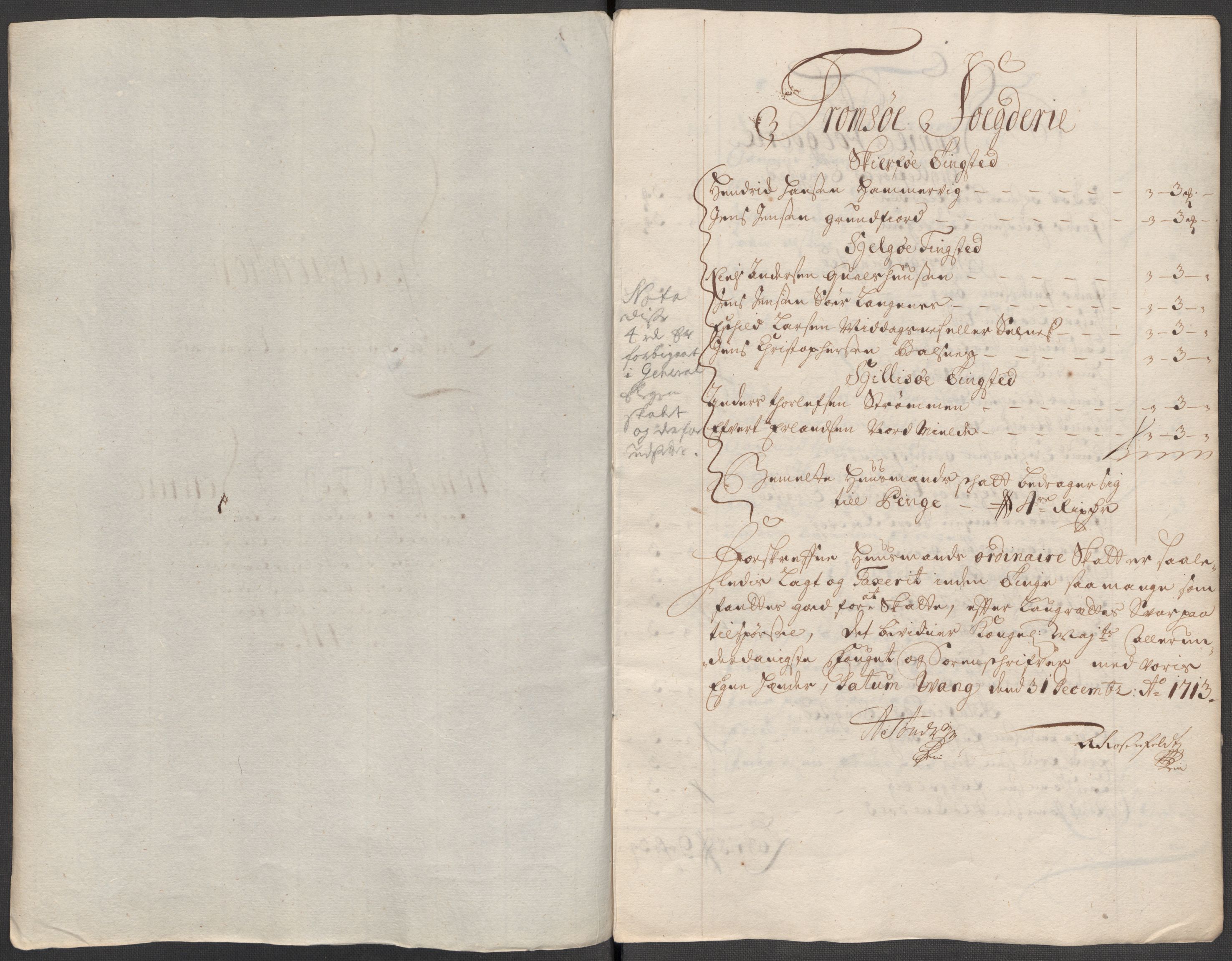 Rentekammeret inntil 1814, Reviderte regnskaper, Fogderegnskap, AV/RA-EA-4092/R68/L4759: Fogderegnskap Senja og Troms, 1713, p. 80