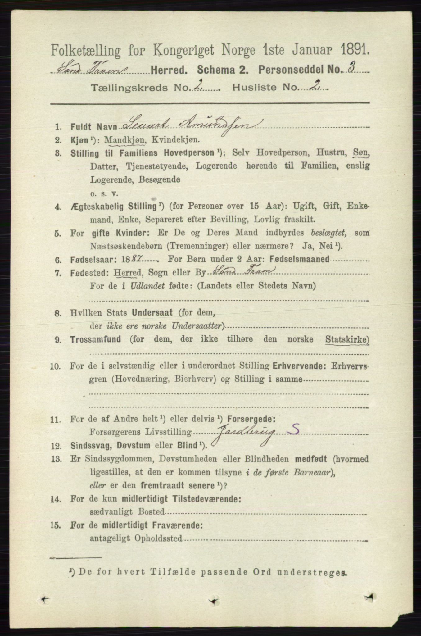 RA, 1891 census for 0519 Sør-Fron, 1891, p. 568