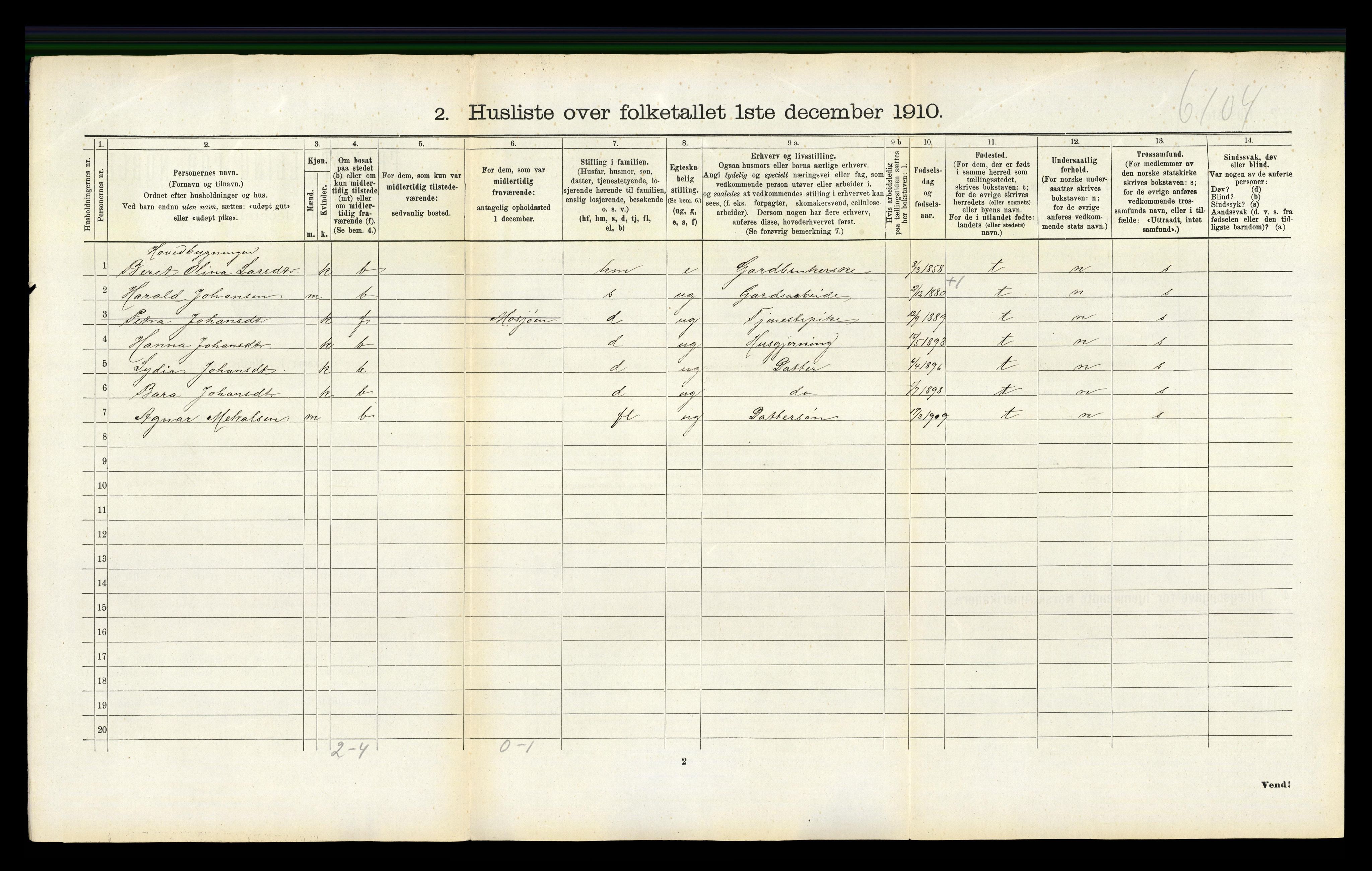 RA, 1910 census for Vefsn, 1910, p. 231