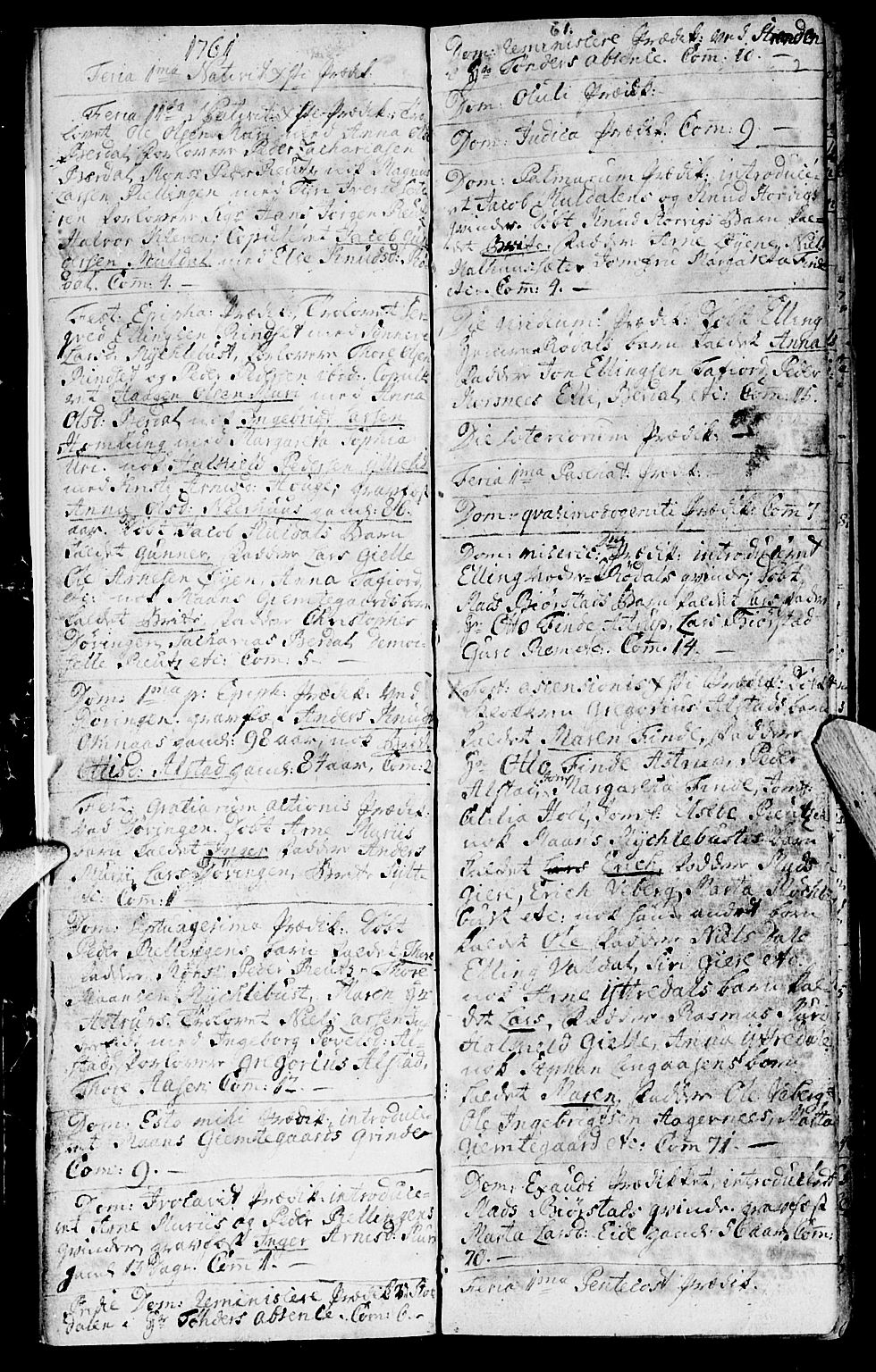 Ministerialprotokoller, klokkerbøker og fødselsregistre - Møre og Romsdal, AV/SAT-A-1454/519/L0243: Parish register (official) no. 519A02, 1760-1770, p. 1-2