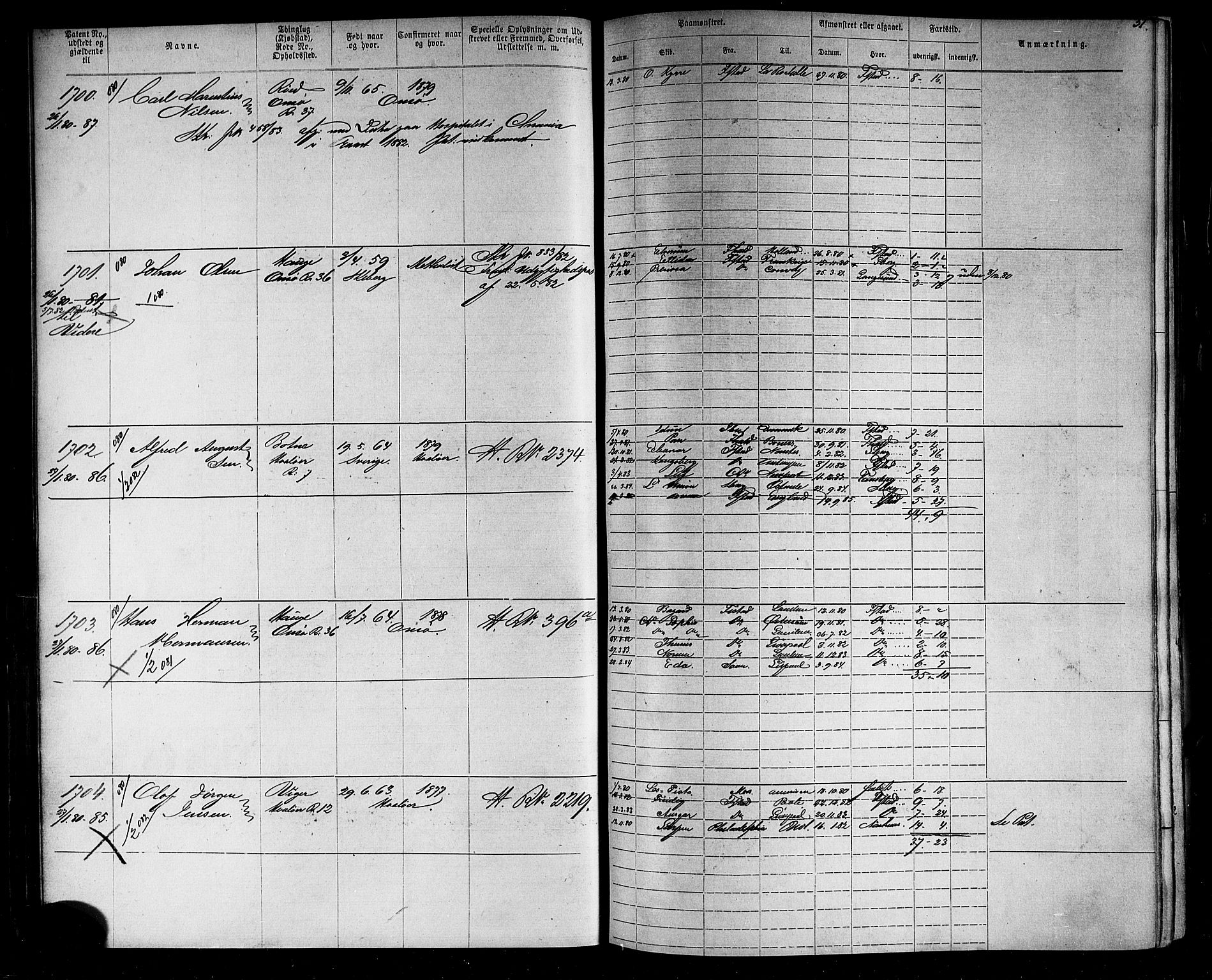 Fredrikstad mønstringskontor, AV/SAO-A-10569b/F/Fc/Fca/L0005: Annotasjonsrulle, 1884-1899, p. 54