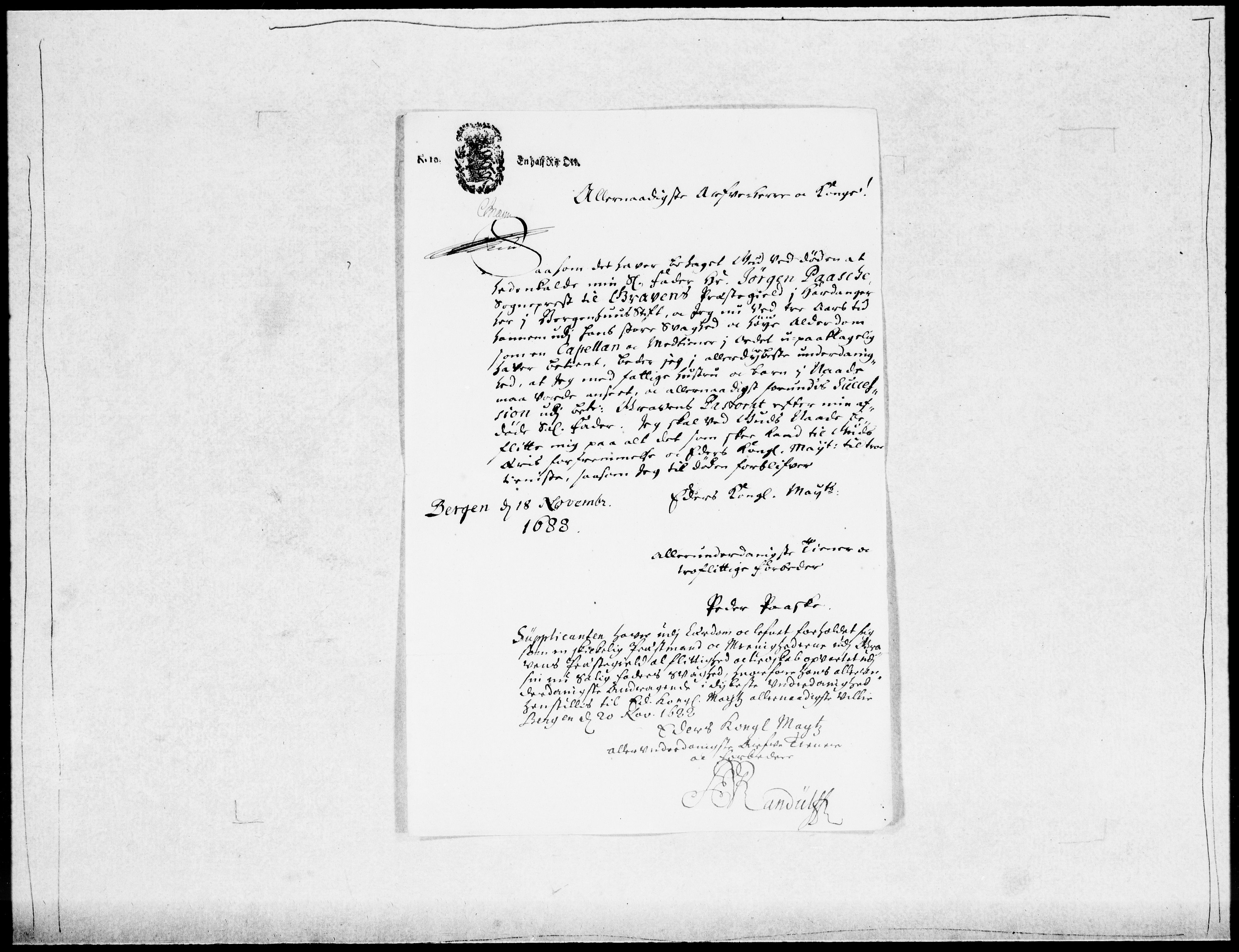 Danske Kanselli 1572-1799, RA/EA-3023/F/Fc/Fcc/Fcca/L0042: Norske innlegg 1572-1799, 1688-1689, p. 45