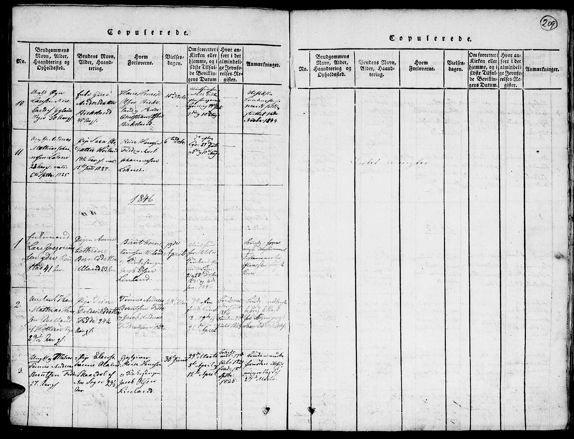 Kvinesdal sokneprestkontor, SAK/1111-0026/F/Fa/Faa/L0001: Parish register (official) no. A 1, 1815-1849, p. 209