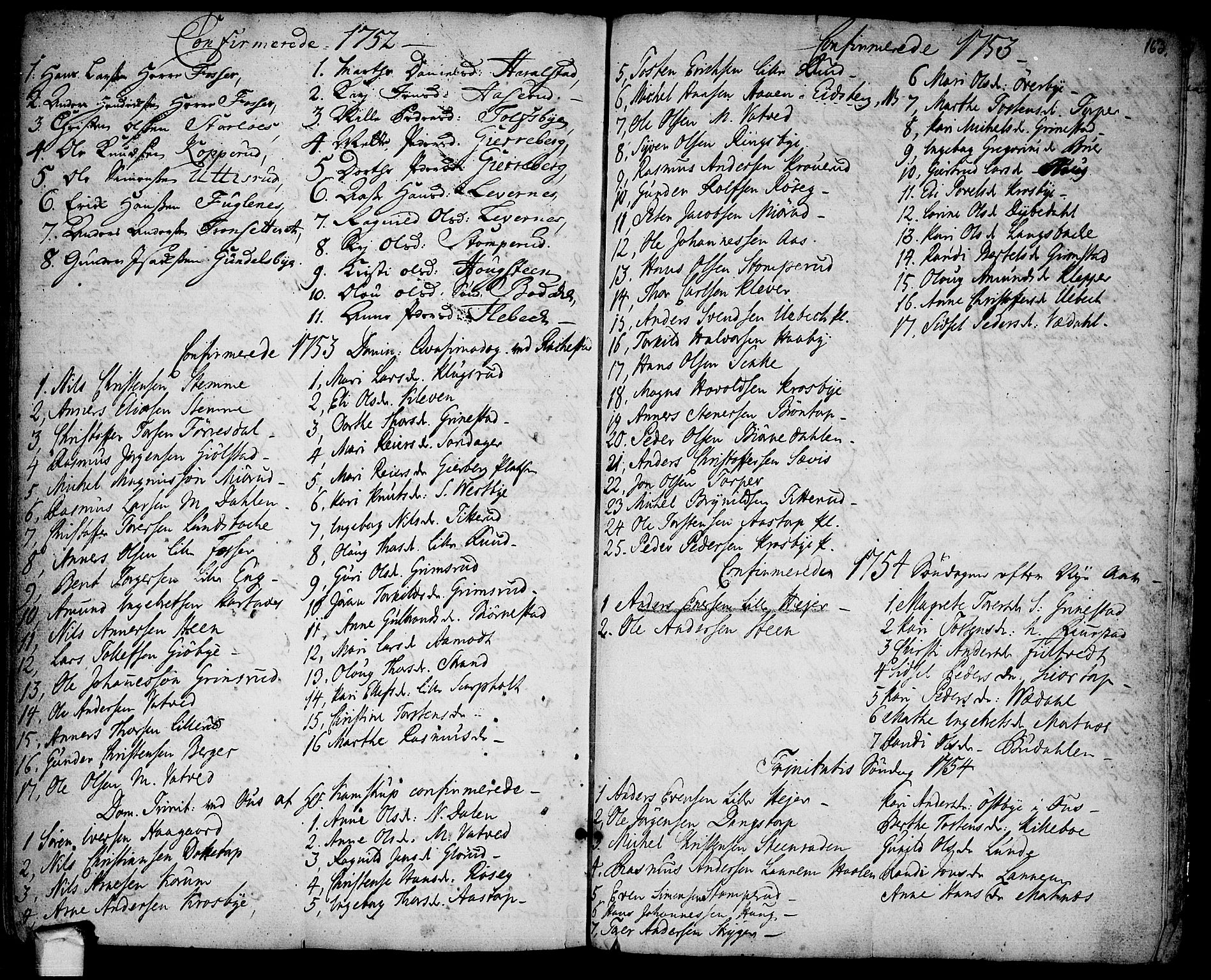 Rakkestad prestekontor Kirkebøker, SAO/A-2008/F/Fa/L0003: Parish register (official) no. I 3, 1752-1777, p. 163