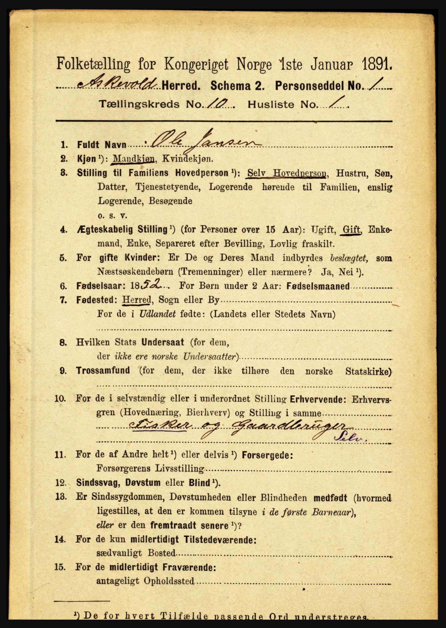 RA, 1891 census for 1428 Askvoll, 1891, p. 2980